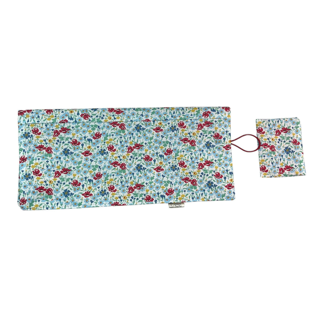 Interchangeable knitting needle case with Liberty fabric , floral addi case, chiagoo wallet, knit pro organiser pouch, hiya hiya case,
