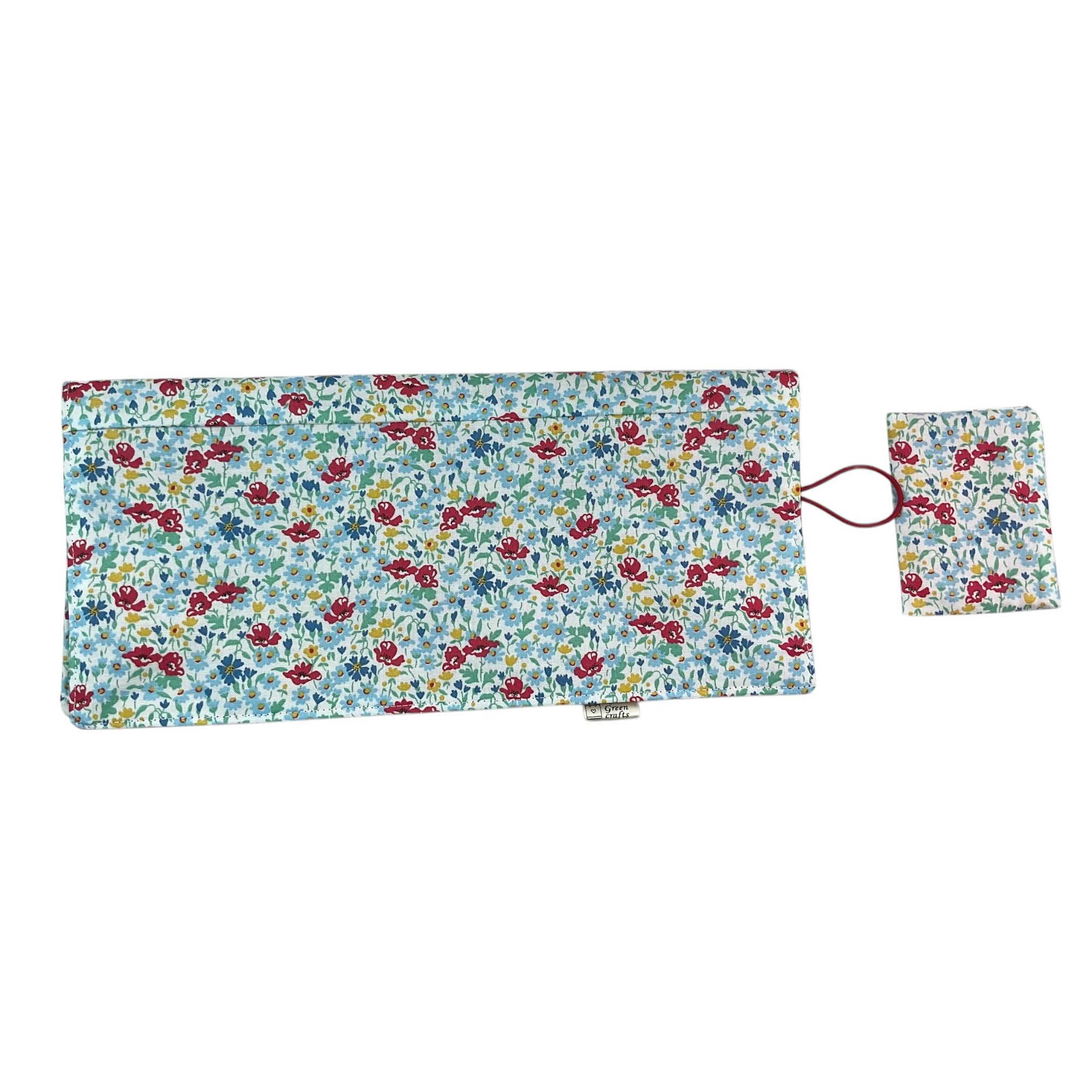 Interchangeable knitting needle case with Liberty fabric , floral addi case, chiagoo wallet, knit pro organiser pouch, hiya hiya case,