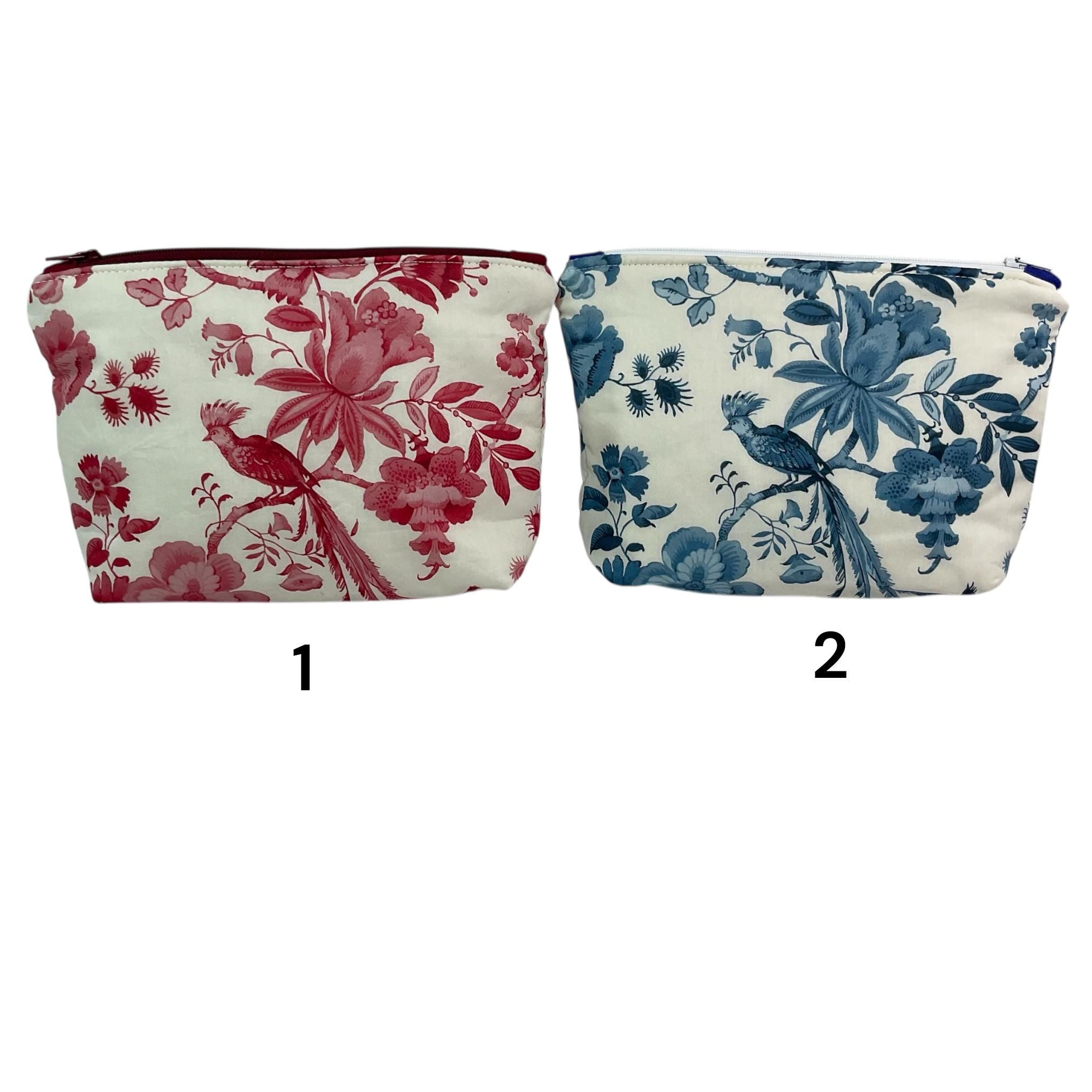 Cosmetics bag in floral Liberty prints,small floral wash pouch, waterproof zipped travel bag, Makeup storage, pretty ladies gift