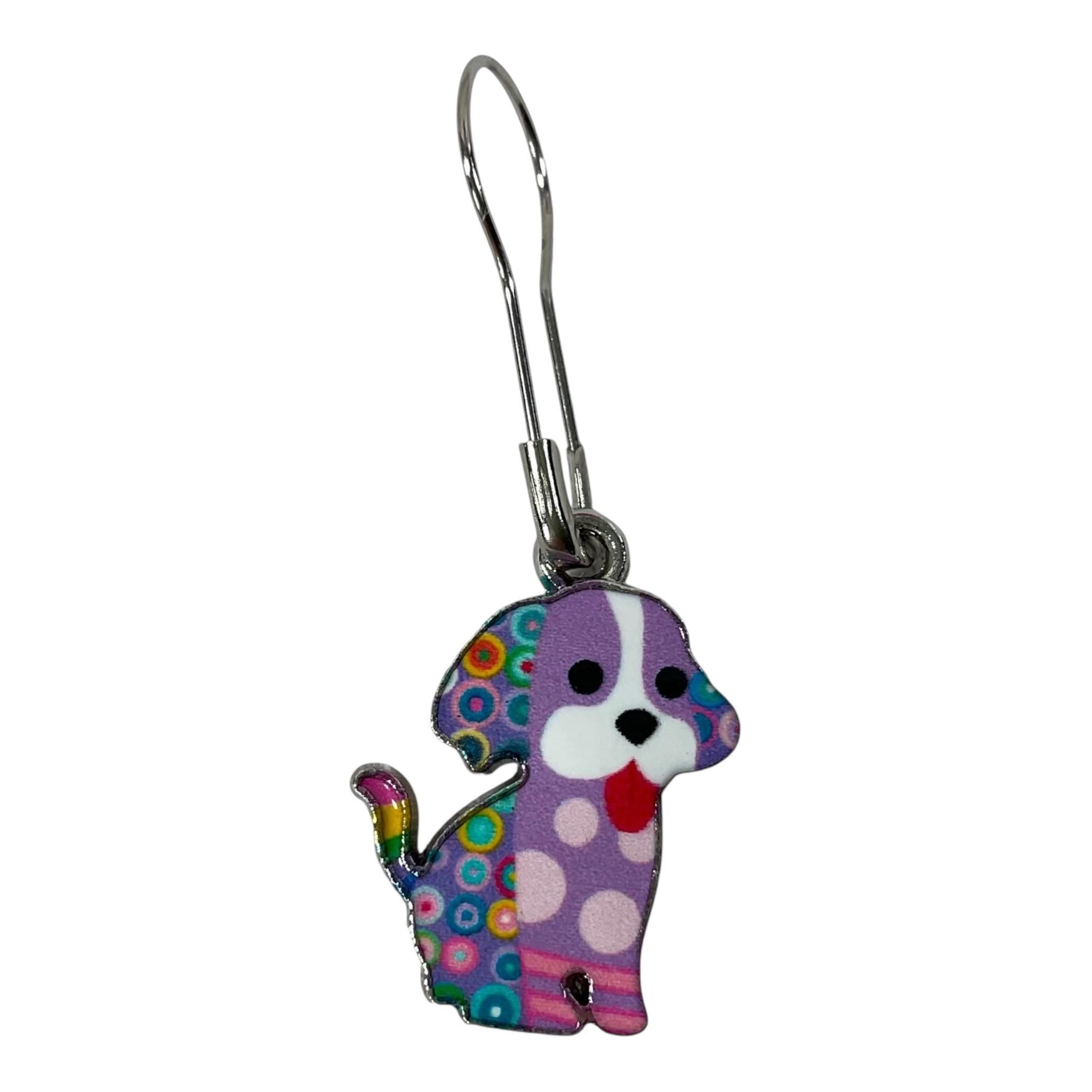 Dog Stitch markers for knitting and crochet, enamelled colourful progress charms, crochet lace markers, knitters gift , place keeper