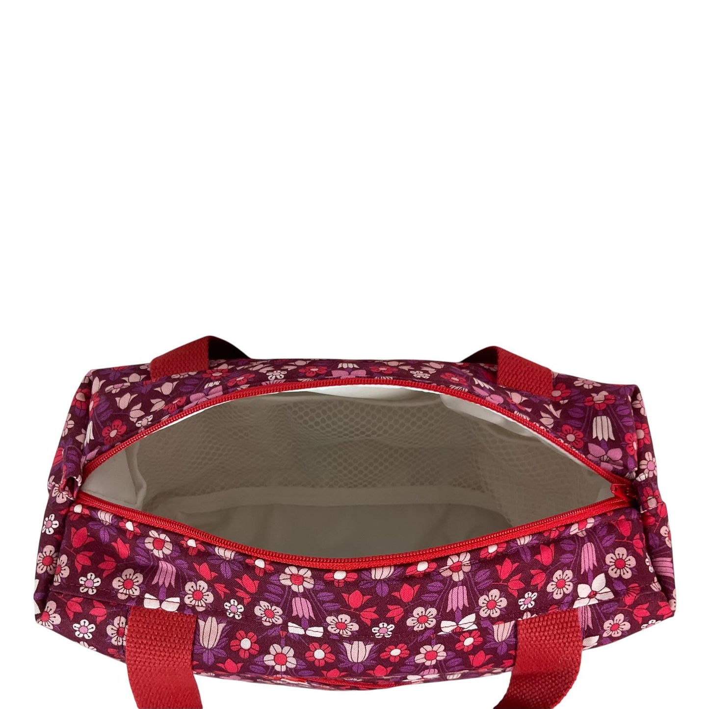 Liberty fabric large toiletries bag with handles and zip pocket