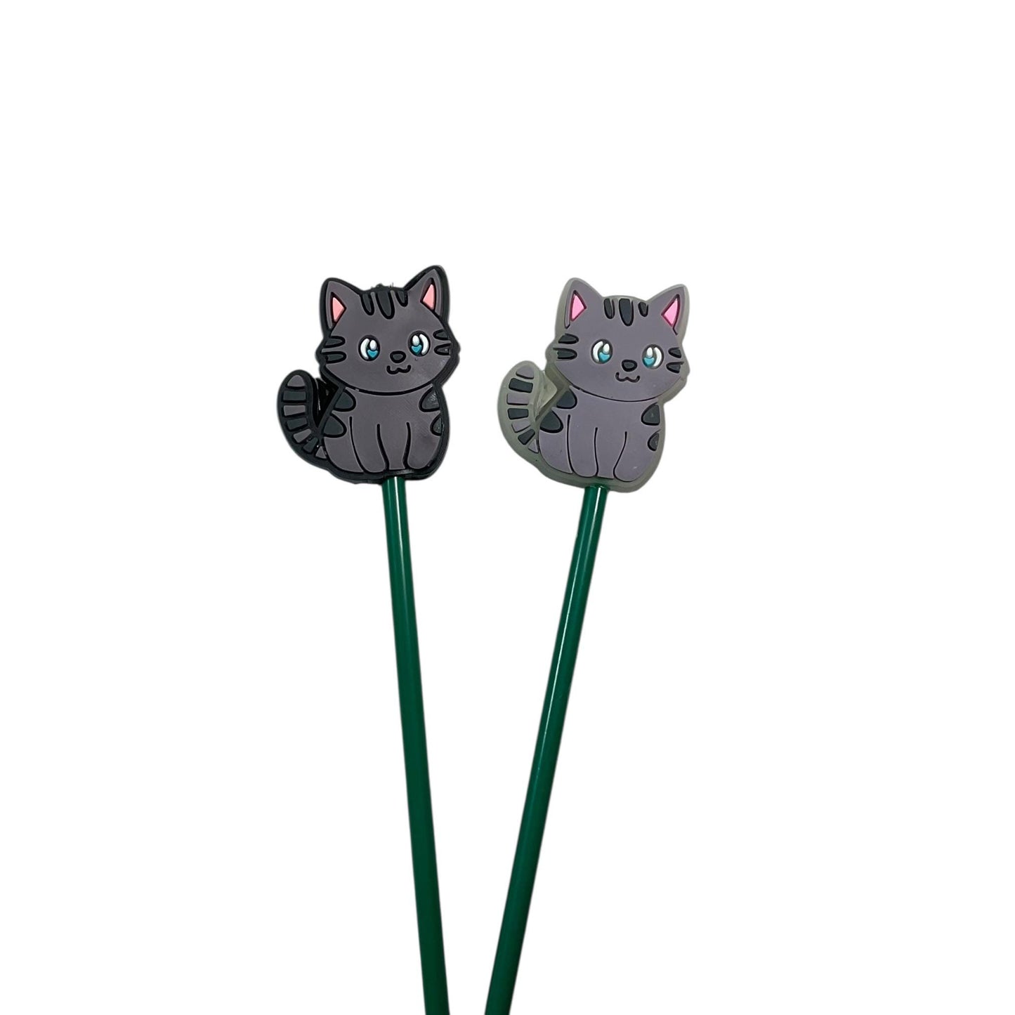 Cat knitting needle stitch stopper