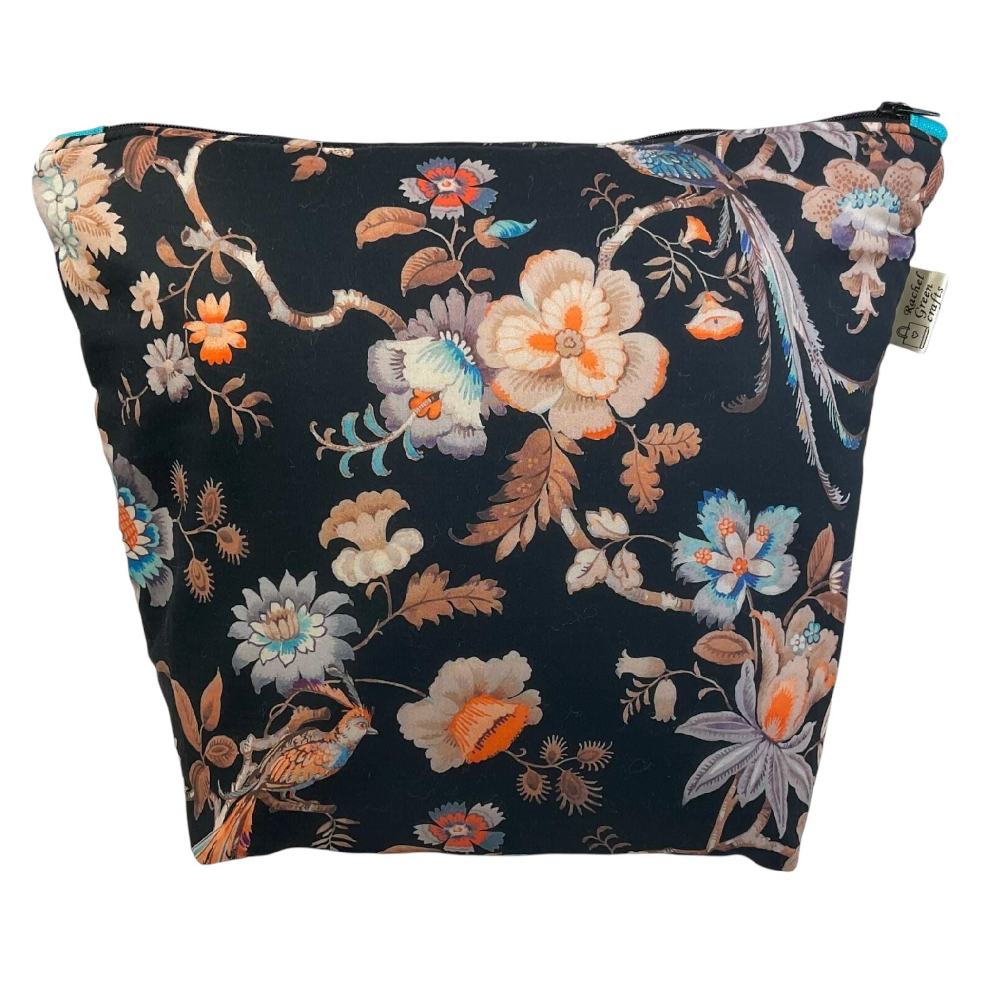 Liberty Print Toiletry Bag: Large Waterproof Floral Cosmetics Pouch