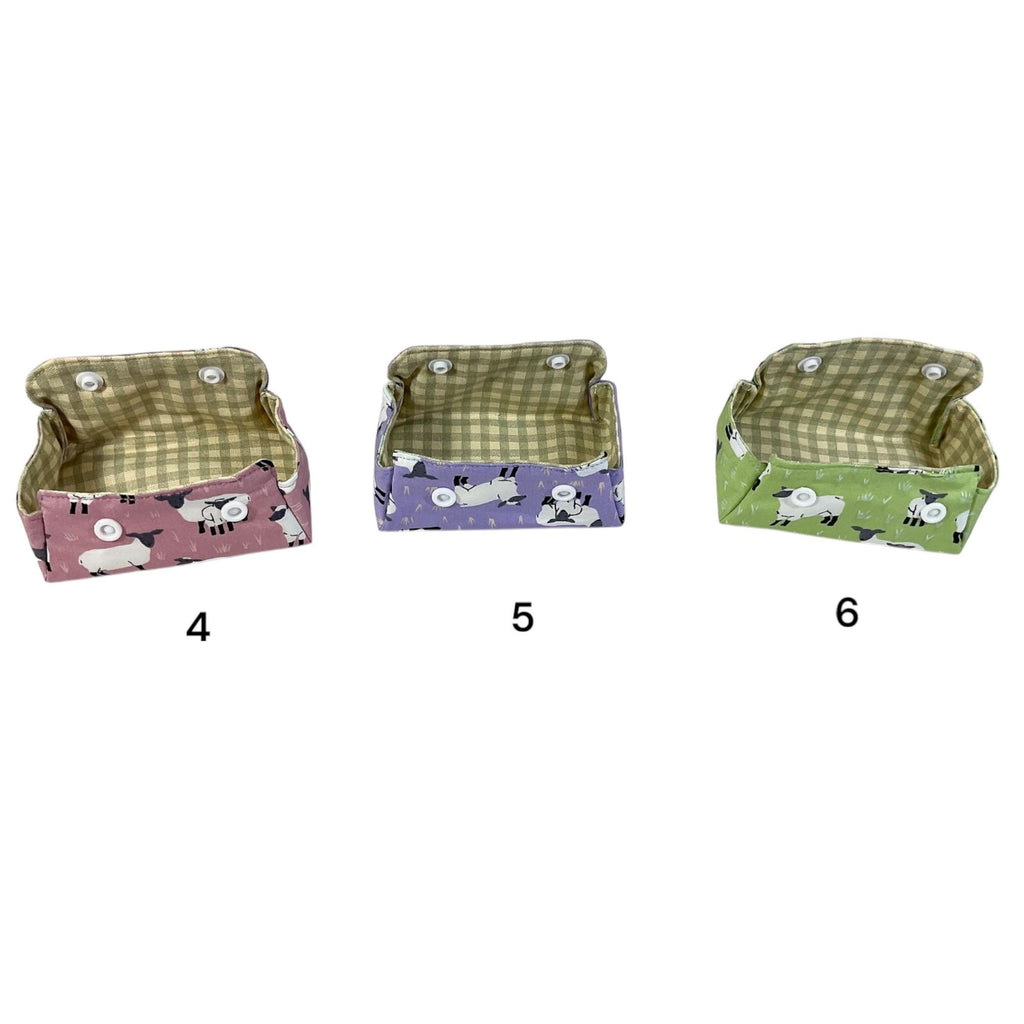 Sheep & Cats Coin Purse: Fold Up Knitting Notions Pouch