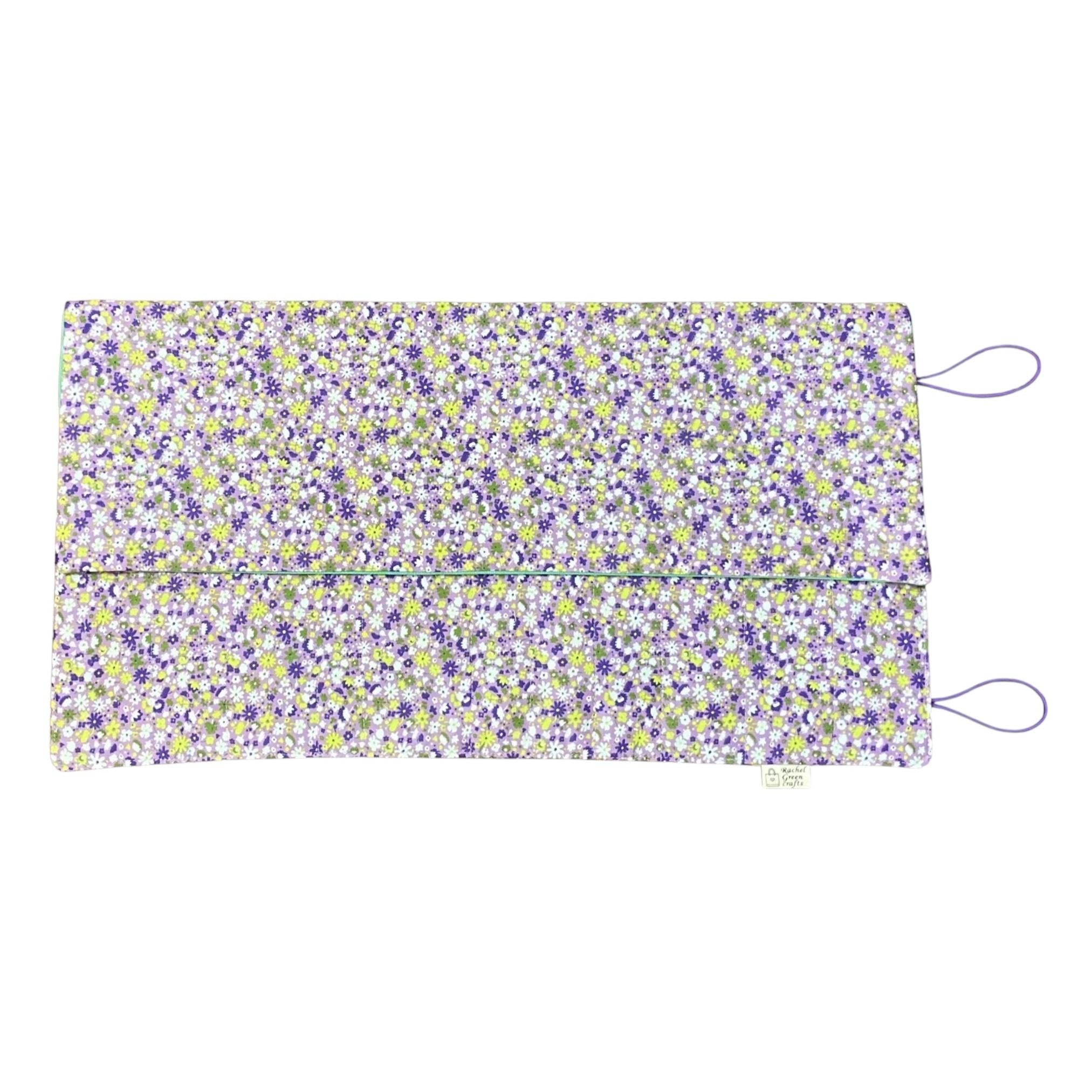Double pointed knitting needle case made in Liberty floral fabric,  DPN or crochet hook case, sock knitters gift,