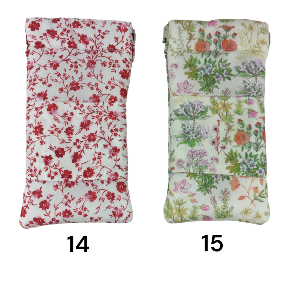 Glasses cases in Liberty floral fabric, snap shut spectacles pouch, sunglasses flex frame, ladies eyeglasses holder, women's gift,