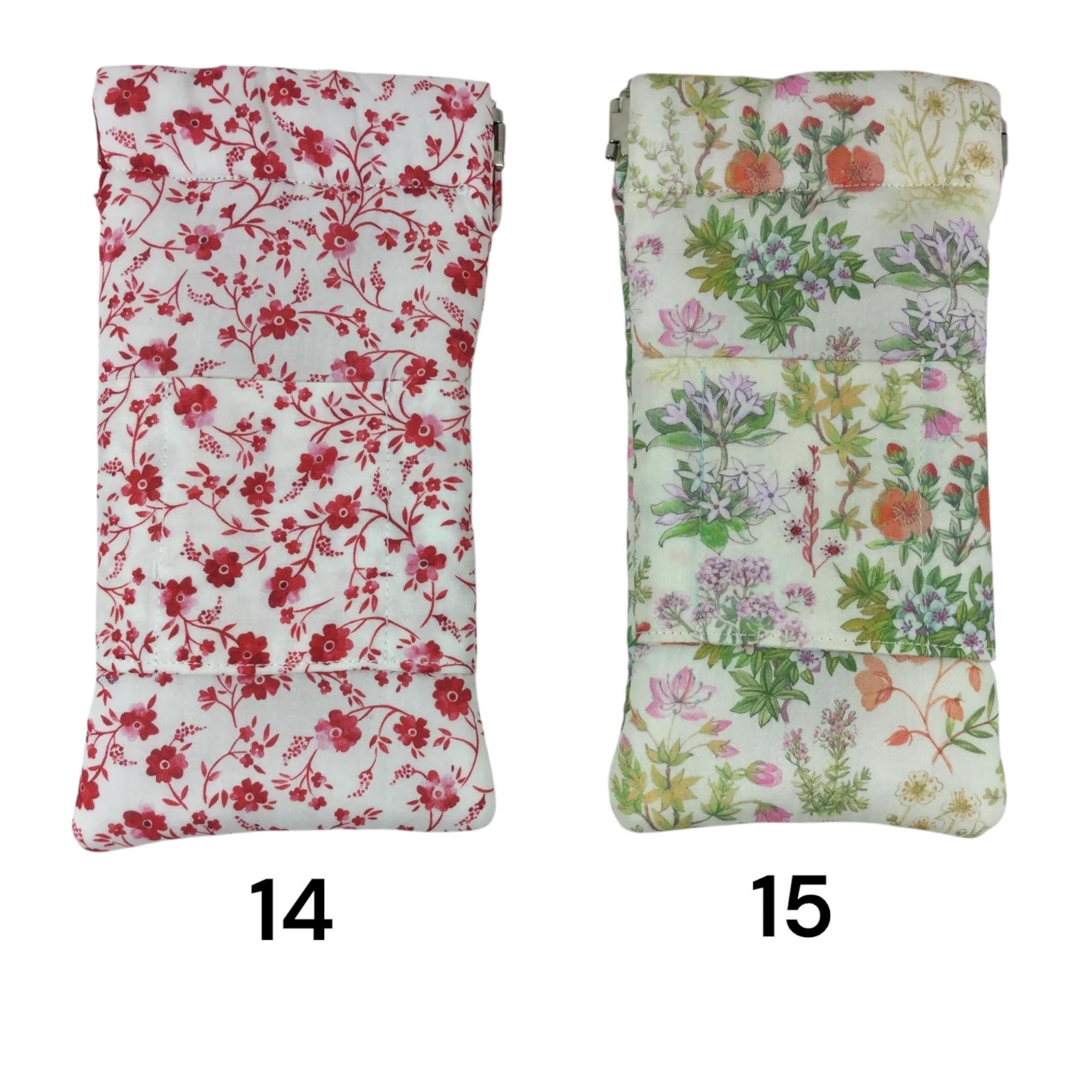 Glasses cases in Liberty floral fabric, snap shut spectacles pouch, sunglasses flex frame, ladies eyeglasses holder, women's gift,