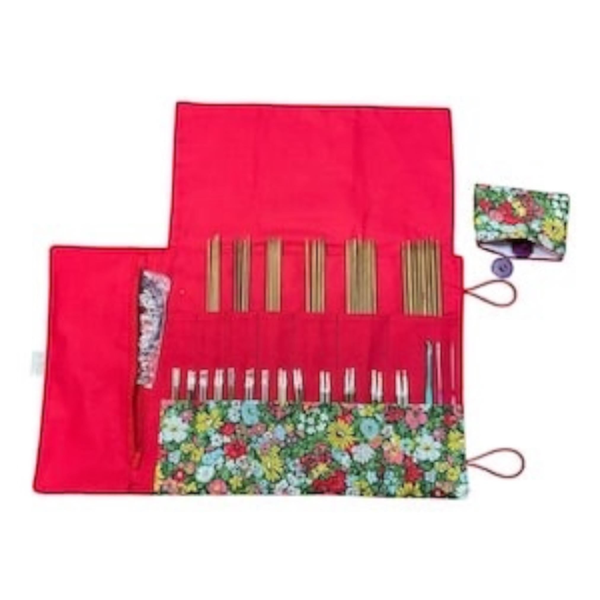 Liberty Floral Knitting Needle Case: Interchangeable & Double Pointed