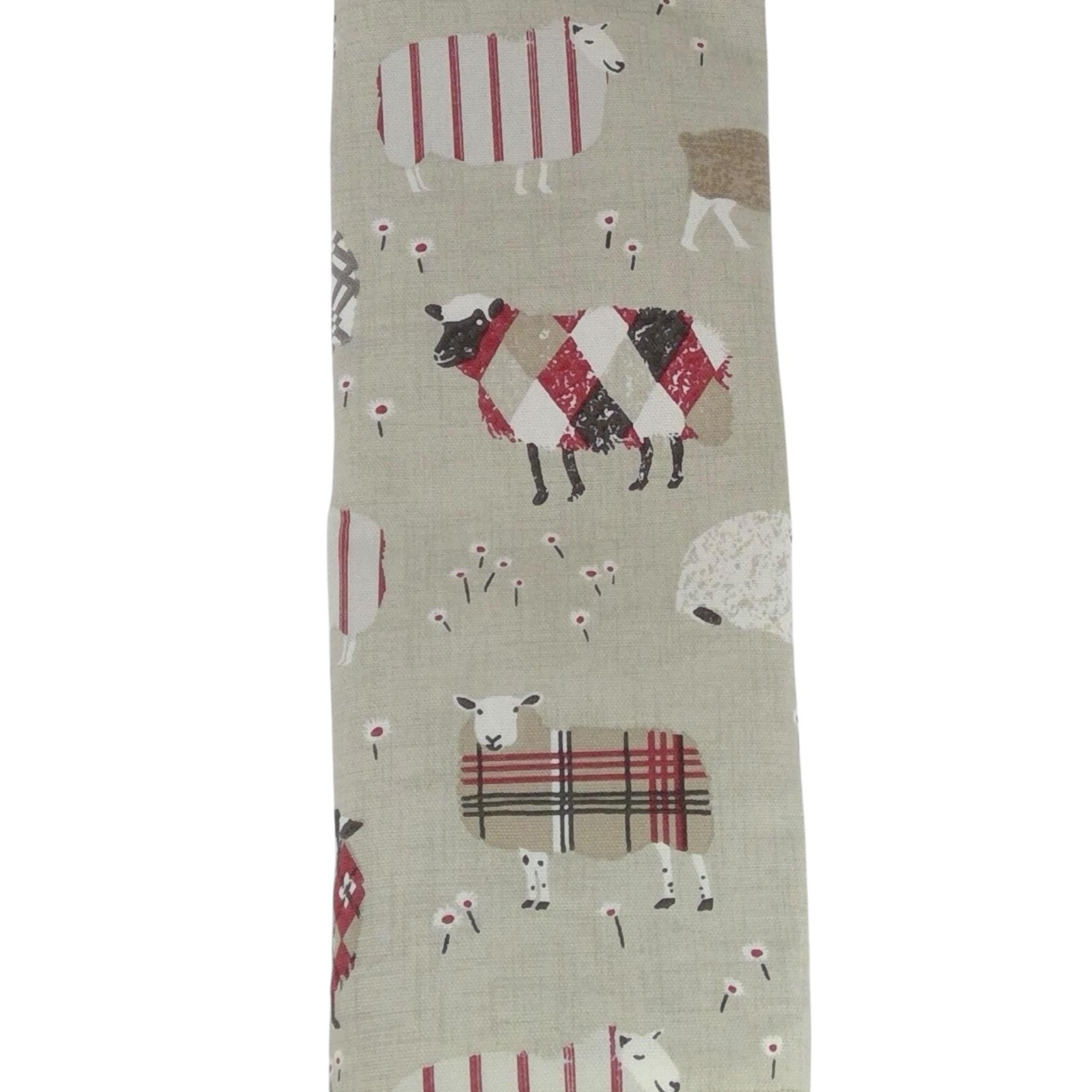 Straight and circular knitting needle case with red sheep, knitting needle pouch,  needle storage, long needles wallet, fixed sock needle