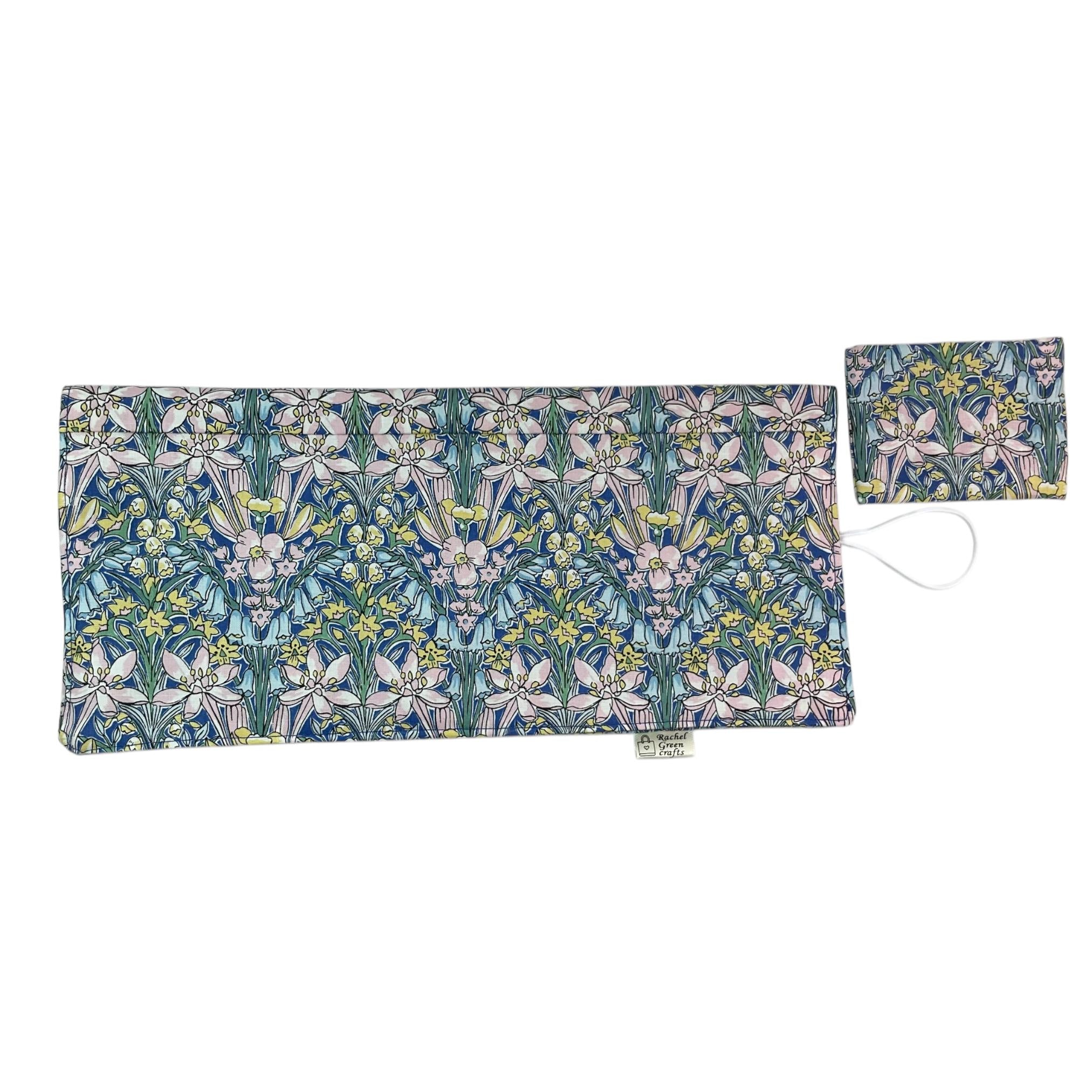 Interchangeable knitting needle case with Liberty fabric , floral addi case, chiagoo wallet, knit pro organiser pouch, hiya hiya case,