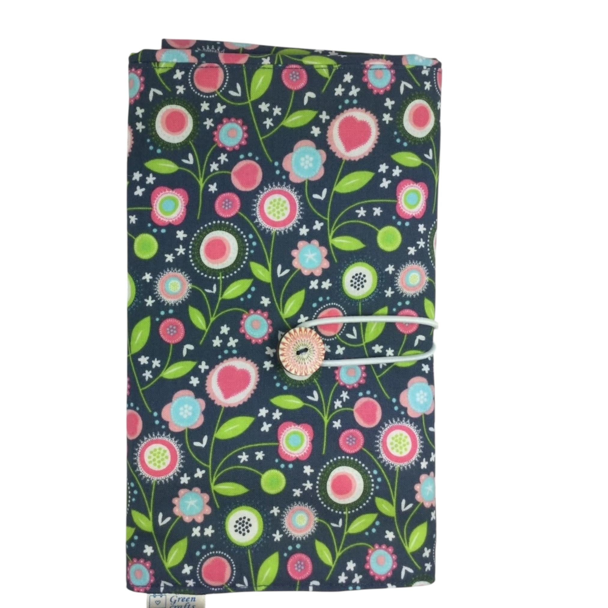 Circular needle case, floral  needle case, fixed circular case, sock needles case, knitting needle roll, knitters gift, needle holder,