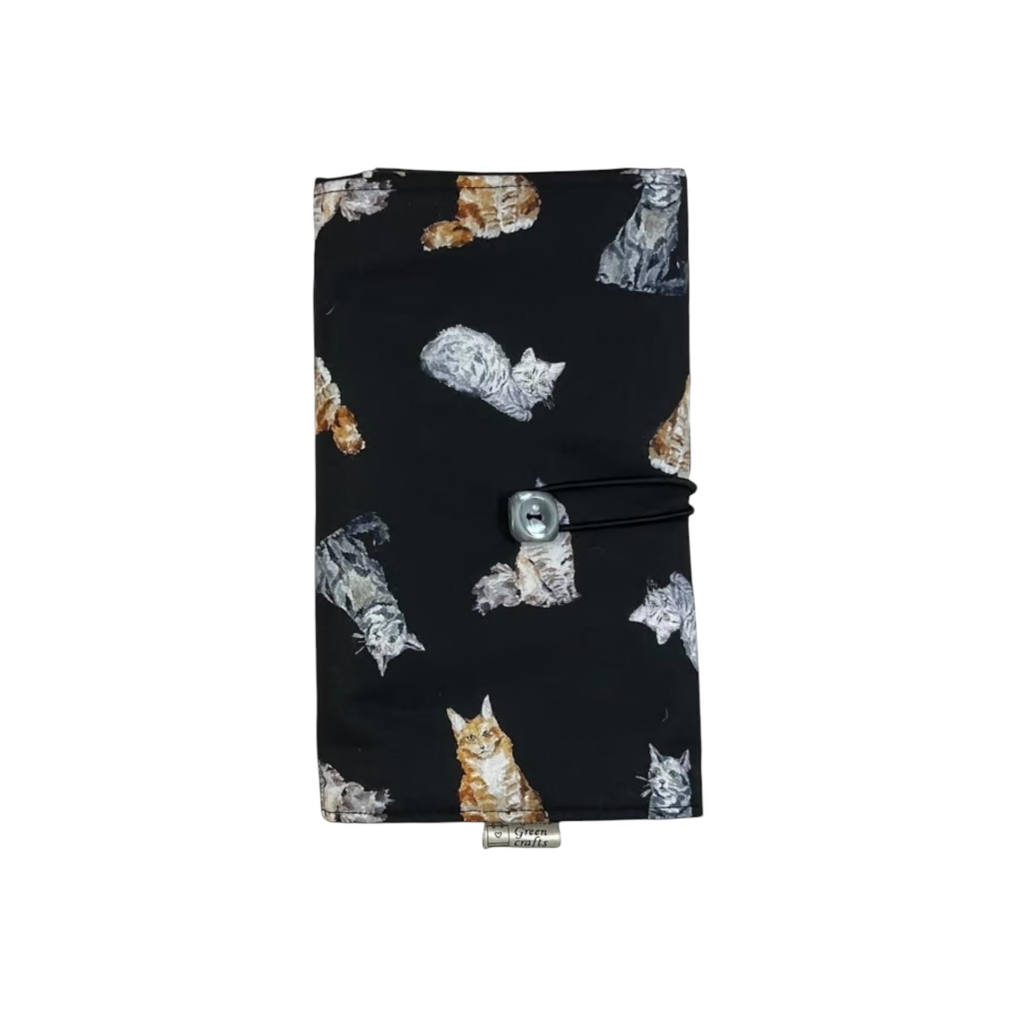 fixed Circular knitting needle case with cats, sock needles roll, needle wallet, knitters gift, needle holder,