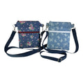 Denim  slim phone shoulder bag with multi pockets, butterfly teenager messenger , floral mini clutch bag, clubbing festival bag