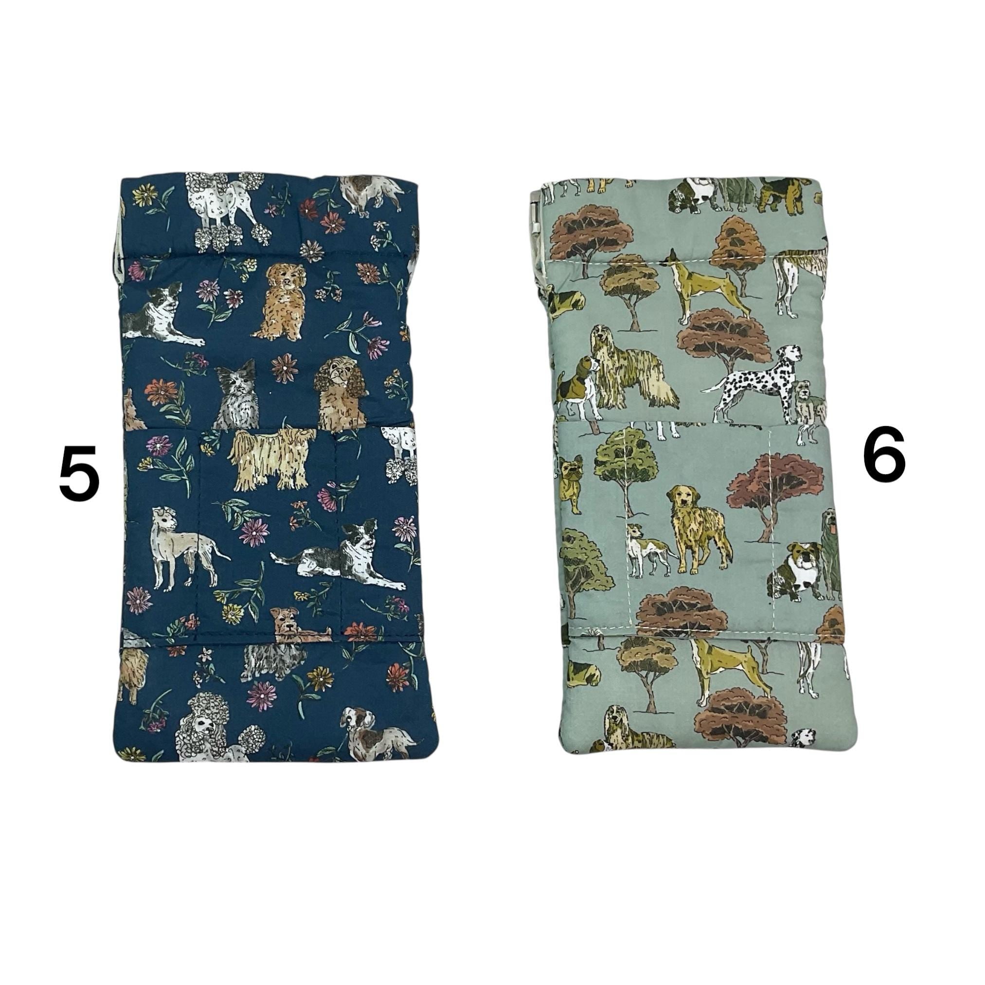Glasses cases in Liberty floral fabric, snap shut spectacles pouch, sunglasses flex frame, ladies eyeglasses holder, women's gift,
