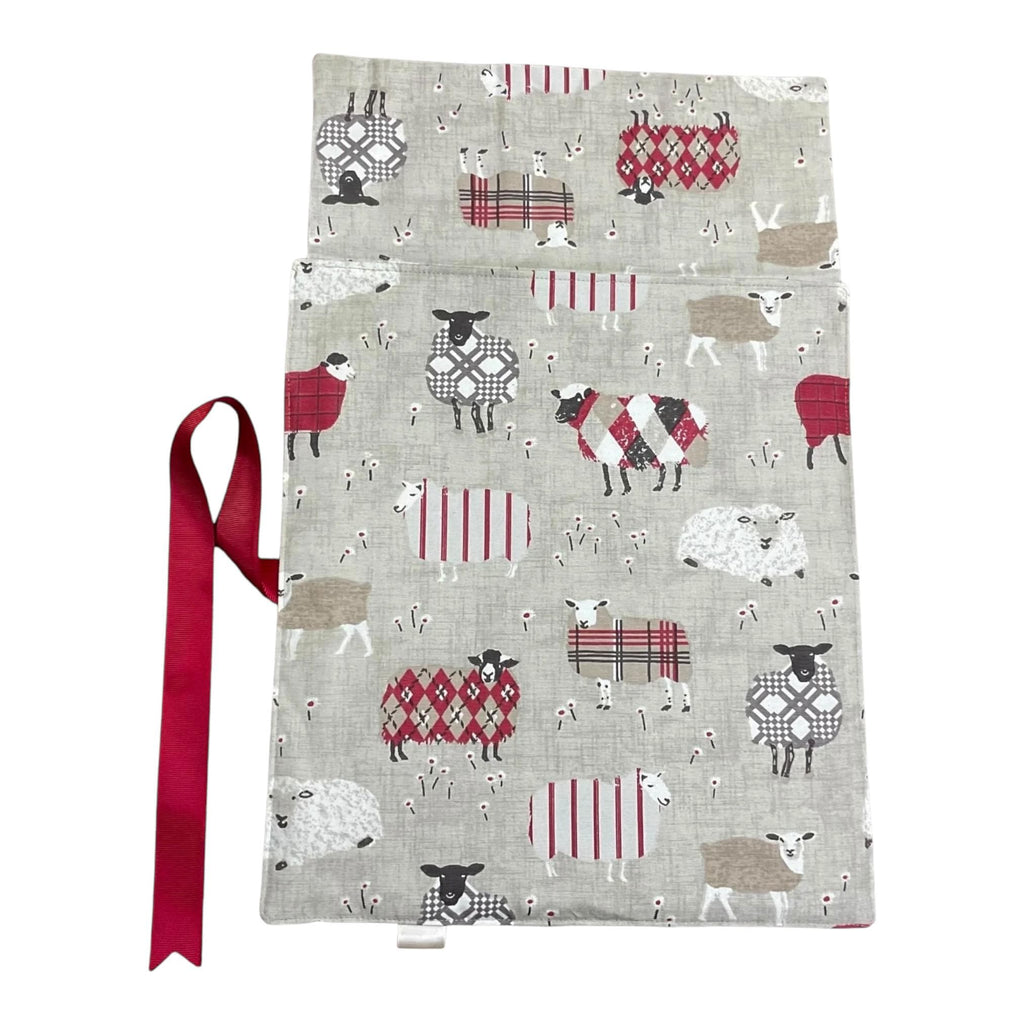 Straight knitting needle case, needle roll , sheep needle case, needle storage, knitting accessories, knitters gift,needle organiser
