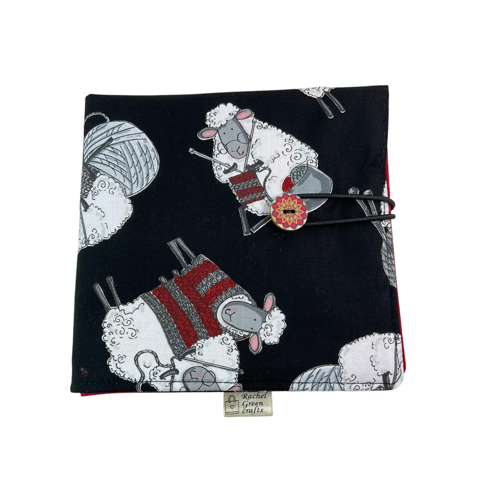 Interchangeable knitting needle case with knitting  sheep, 2 sets, addi case, chiagoo wallet, knit pro organiser pouch, hiya hiya case,