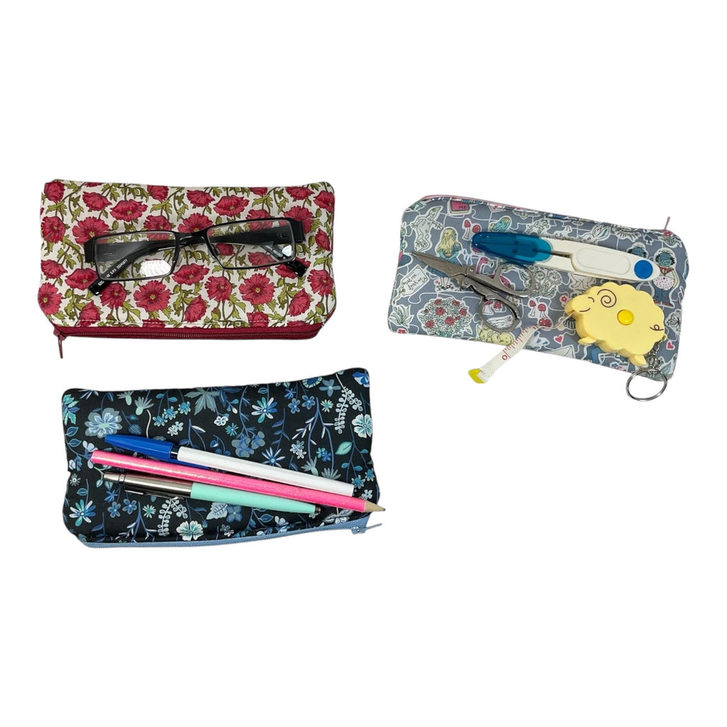 Liberty fabric floral zip case, small makeup pouch, pencil case, phone case, notions holder, handbag organiser, sunglasses holder, privacy