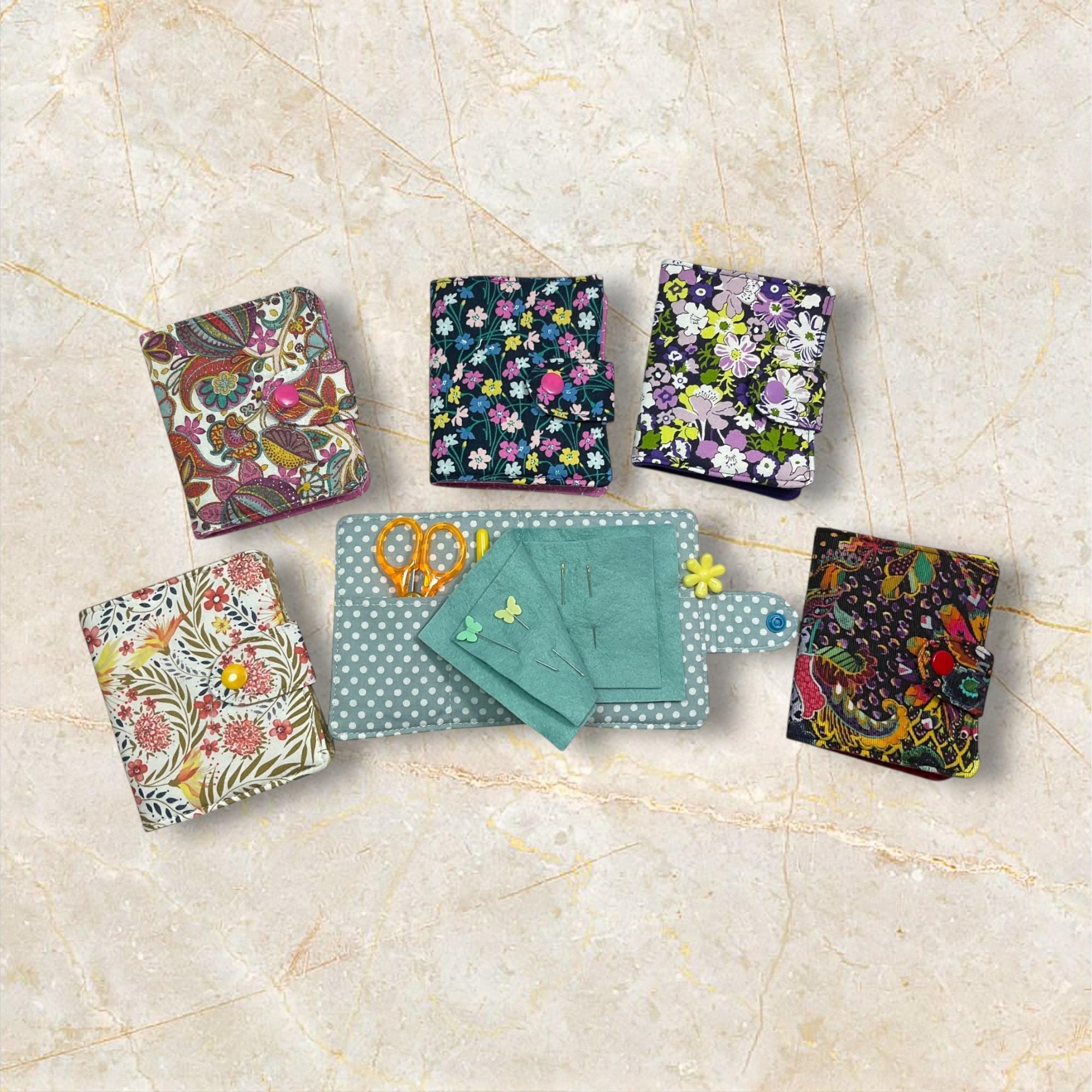 needle book, Liberty floral handmade fabric travel mending case, sewing stocking filler, ladies gift