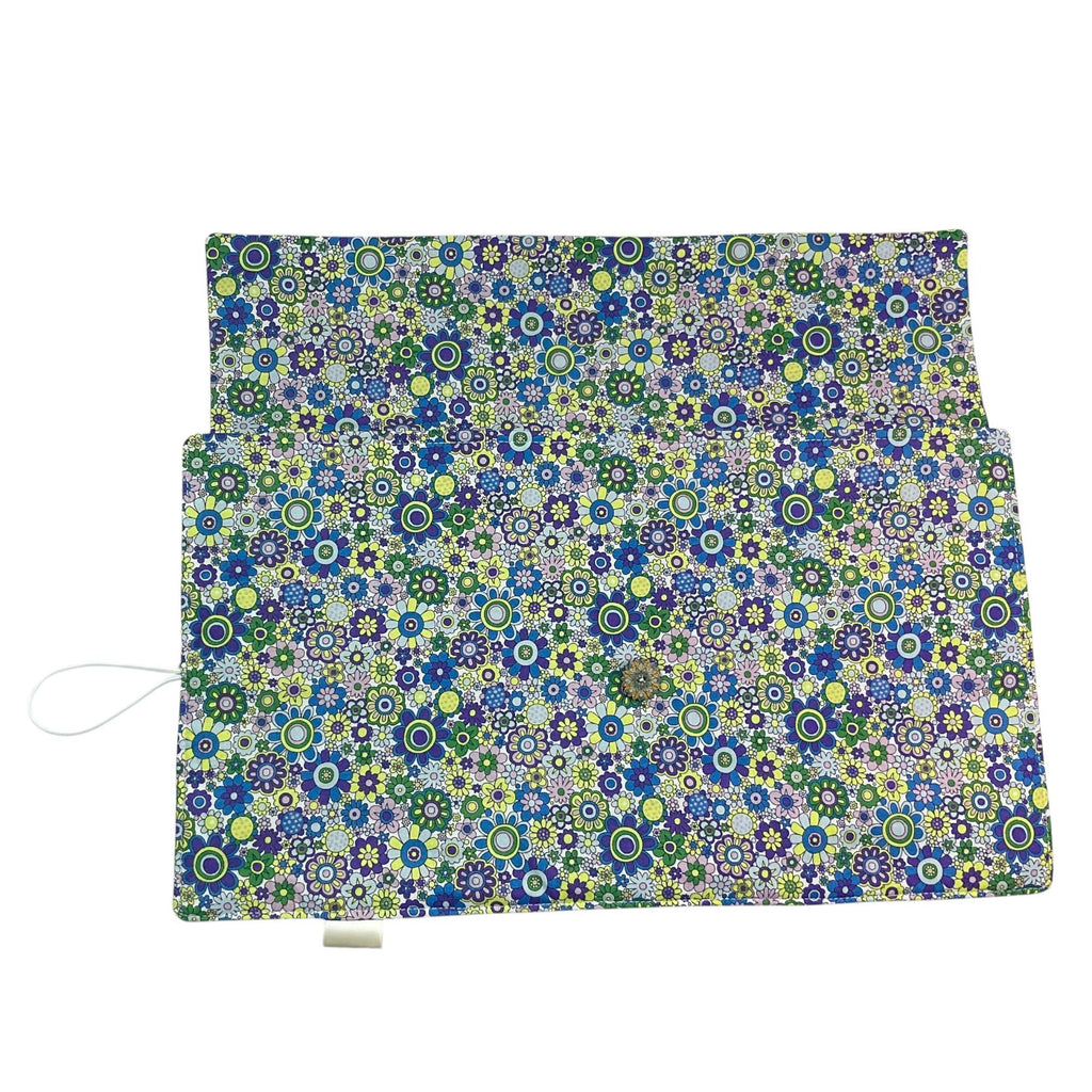 Circular needle case made from Liberty floral fabric, fixed circular sock needle pouch, knitting needle roll, knitters gift, needle holder,