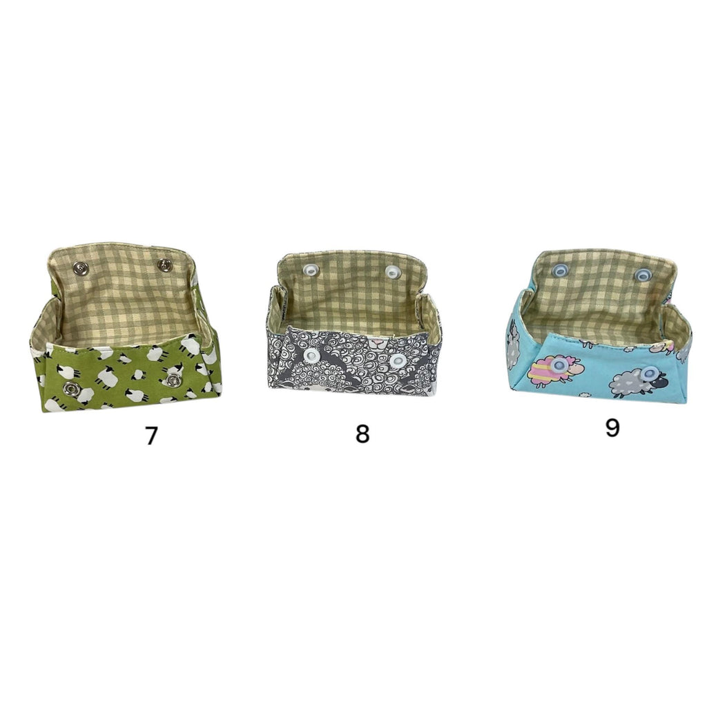 Sheep & Cats Coin Purse: Fold Up Knitting Notions Pouch