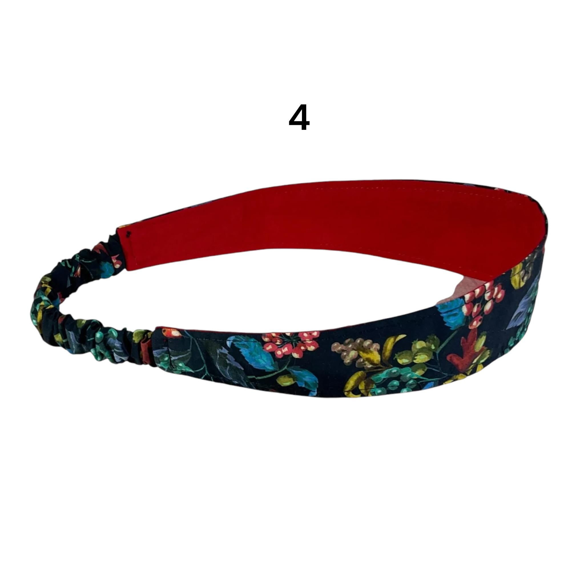 Ladies Liberty fabric elasticated hairband, adult headband no pinch fabric floral reversible