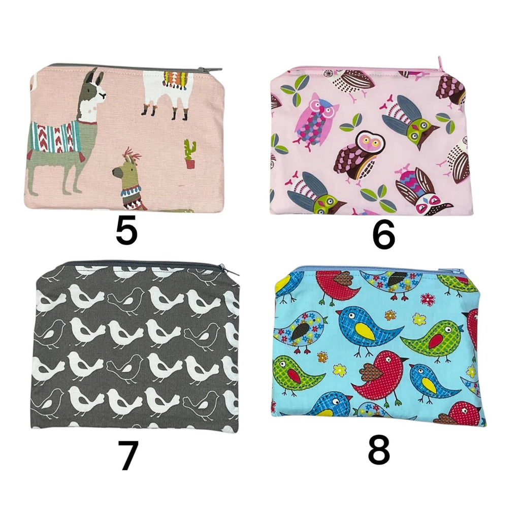 Small Zip Pouch: Cat Coin Purse, Knitting Notions Case