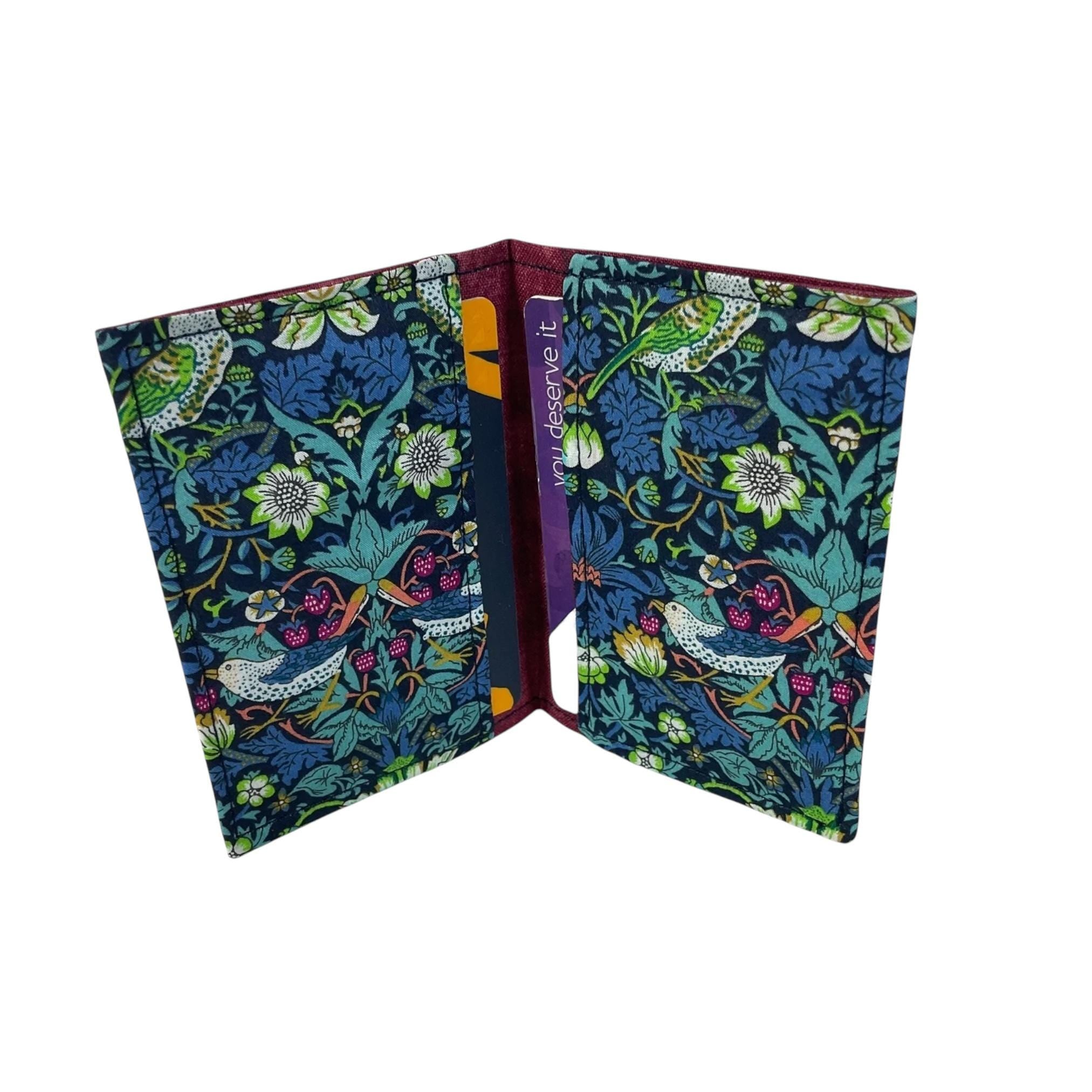 card wallet in pretty floral Liberty fabric , credit card or Oyster card pouch, loyalty card holder, ladies small gift