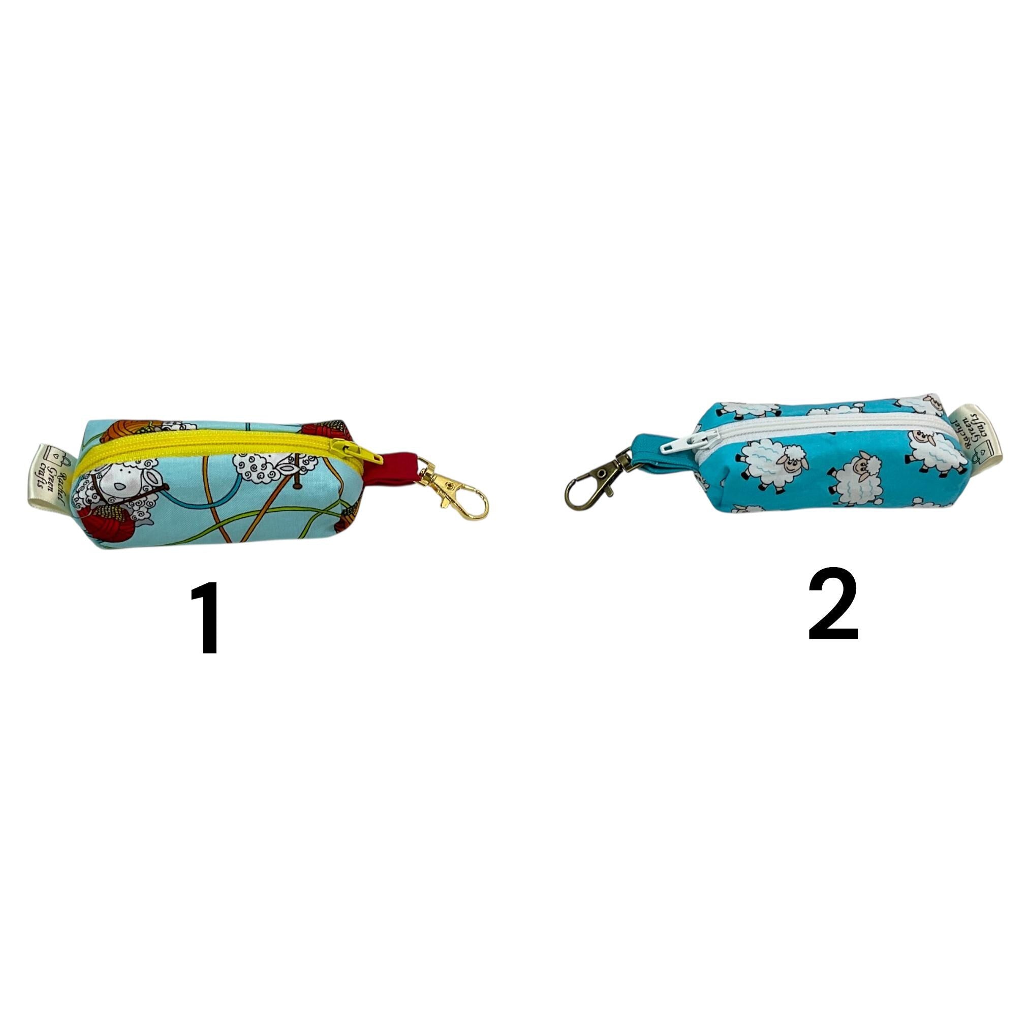 Mini boxy zipper pouch, ear pod holder, coin purse, small items case with keyring