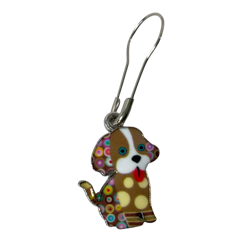 Dog Stitch markers for knitting and crochet, enamelled colourful progress charms, crochet lace markers, knitters gift , place keeper