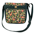 Handbag in faux leather and squirrel print,  vegan ladies gift, woodland crossbody bag, shoulder zip pouch