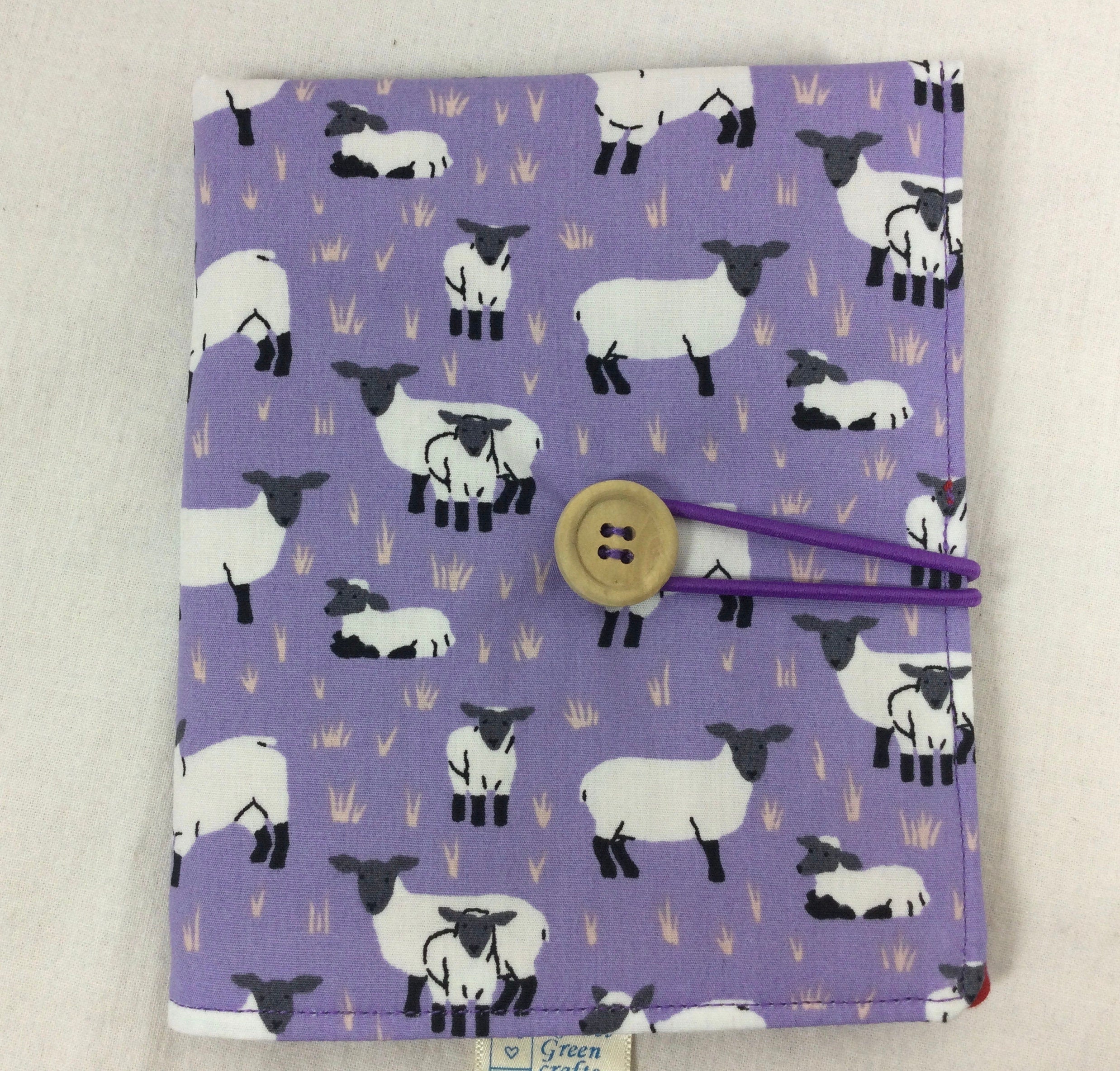 Interchangeable knitting needle case with purple sheep, addi needle case, chiagoo wallet, knit pro organiser pouch, hiya hiya case,