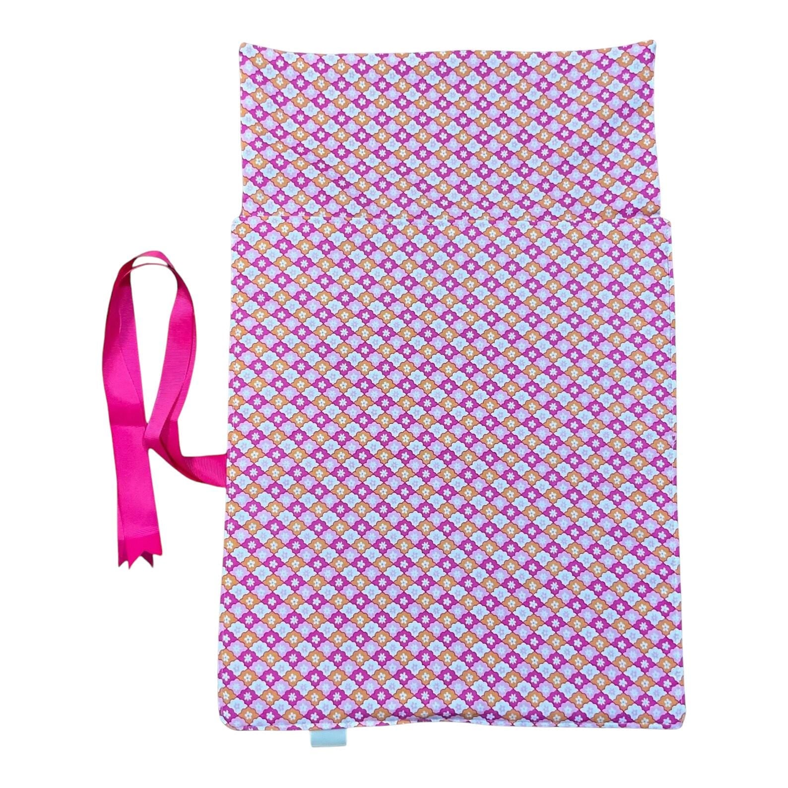Liberty floral print Straight knitting needle case, needle roll, ribbon tie storage, knitting accessories, knitters gift,needle organiser