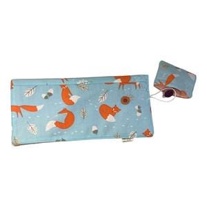 Interchangeable knitting needle case with foxes, holds 2 sets, addi case, chiagoo wallet, fox knit pro organiser pouch, hiya hiya case,