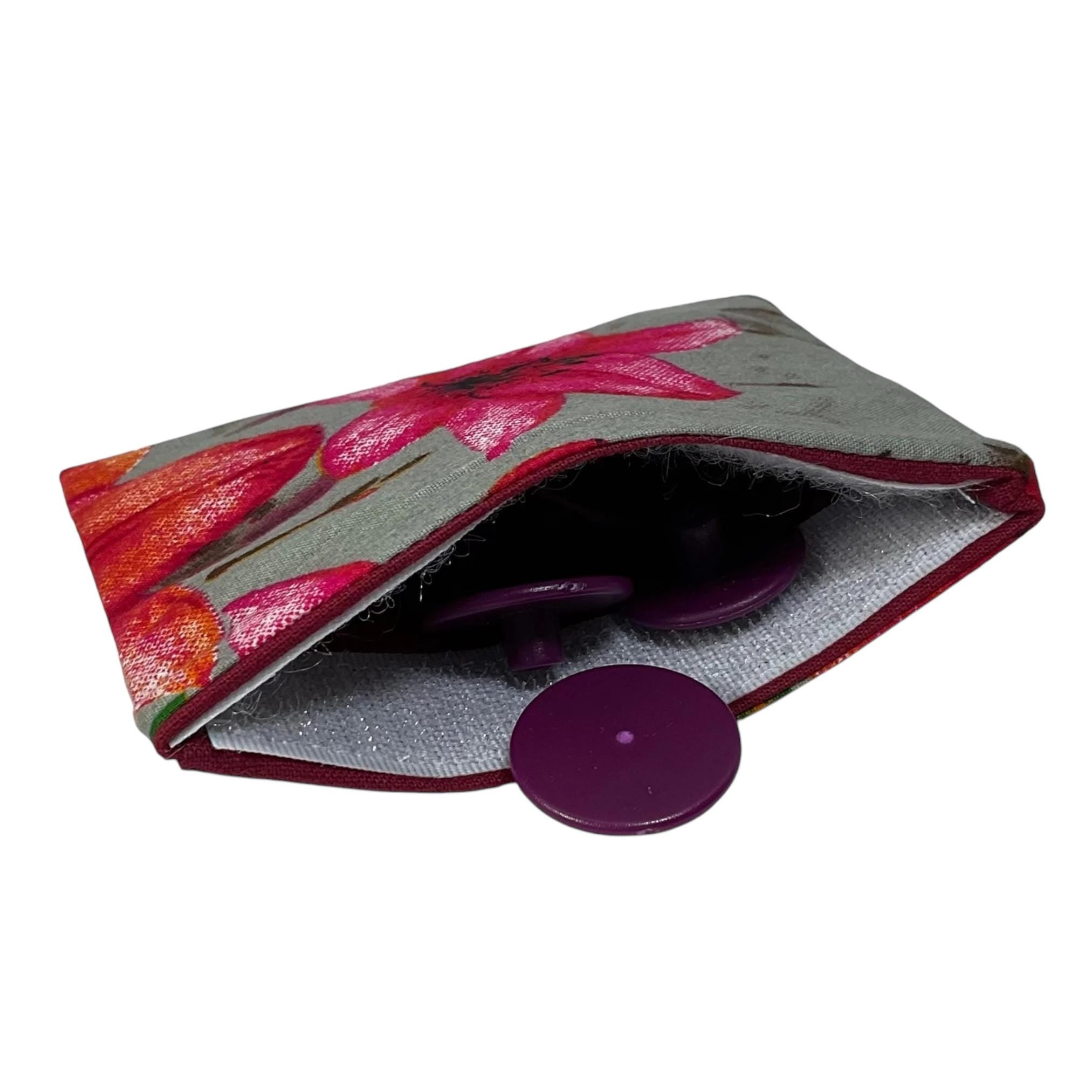 Interchangeable knitting needle case with flowers , floral addi case, chiagoo wallet, knit pro organiser pouch, hiya hiya case,