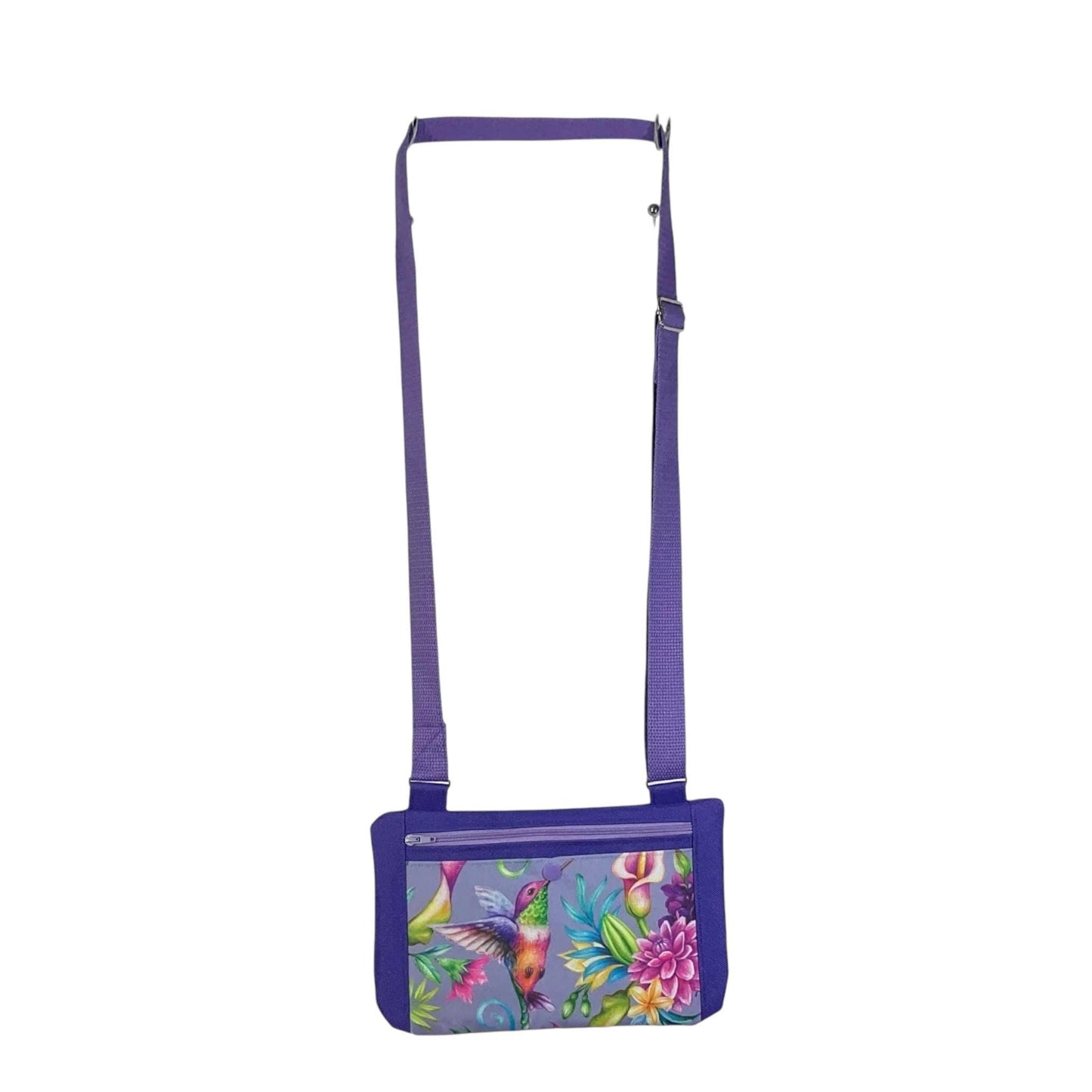 Small shoulder phone bag, hummingbird print
