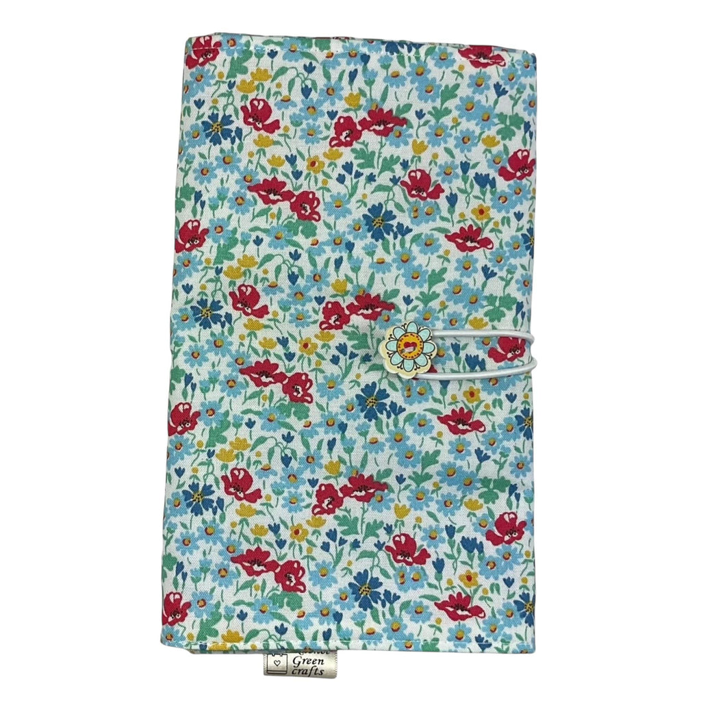 Circular needle case made from Liberty floral fabric, fixed circular sock needle pouch, knitting needle roll, knitters gift, needle holder,