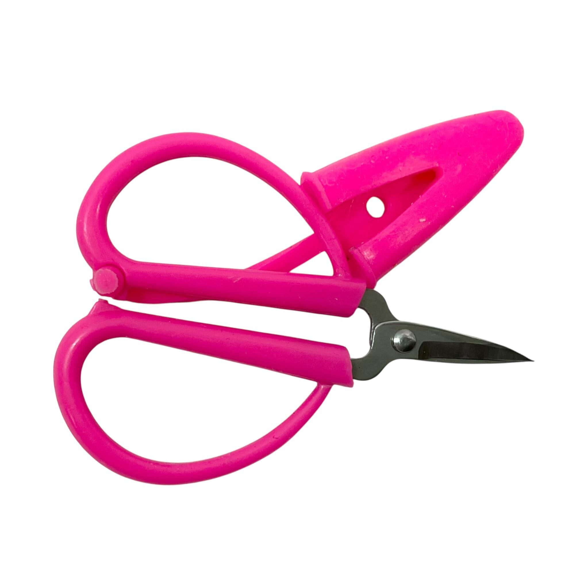 Perfect scissors for knitting and crochet, scissors with cover, attached sheath, tiny scissors for kit, air travel compliant