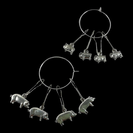 Pig Stitch Markers for knitting and crochet