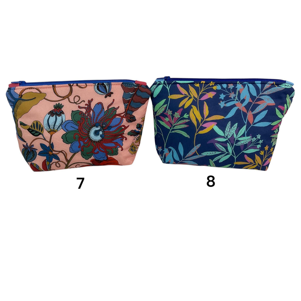 Liberty print cosmetics pouch,small floral washbag, waterproof zipped travel bag, Makeup storage, pretty ladies gift