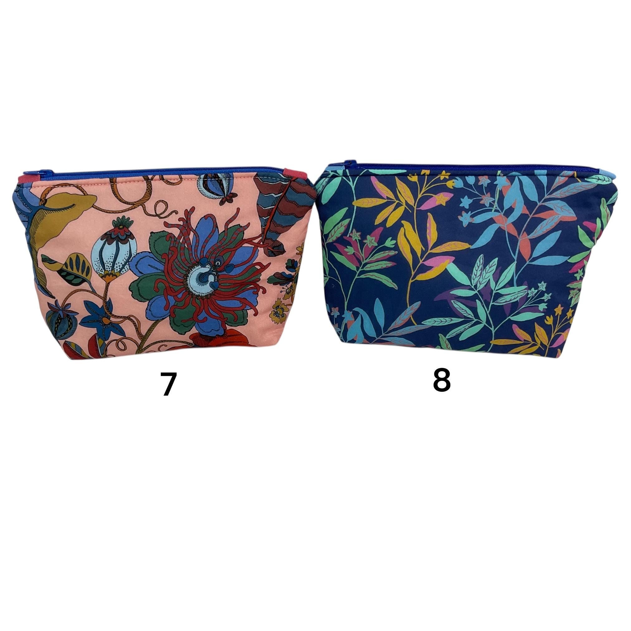 Liberty print cosmetics pouch,small floral washbag, waterproof zipped travel bag, Makeup storage, pretty ladies gift