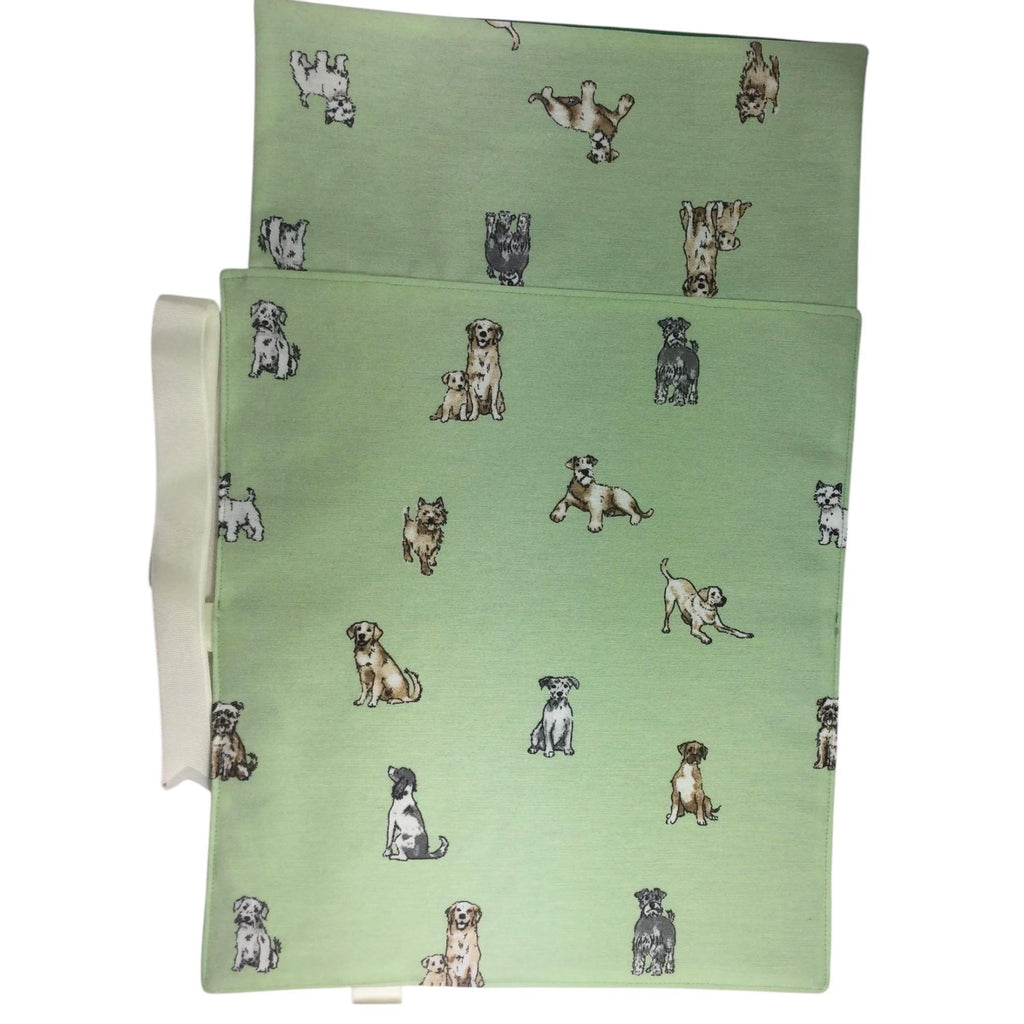 Straight knitting needle case with dogs, needle roll ,needle case, needle storage, knitting accessories, knitters gift,needle organiser