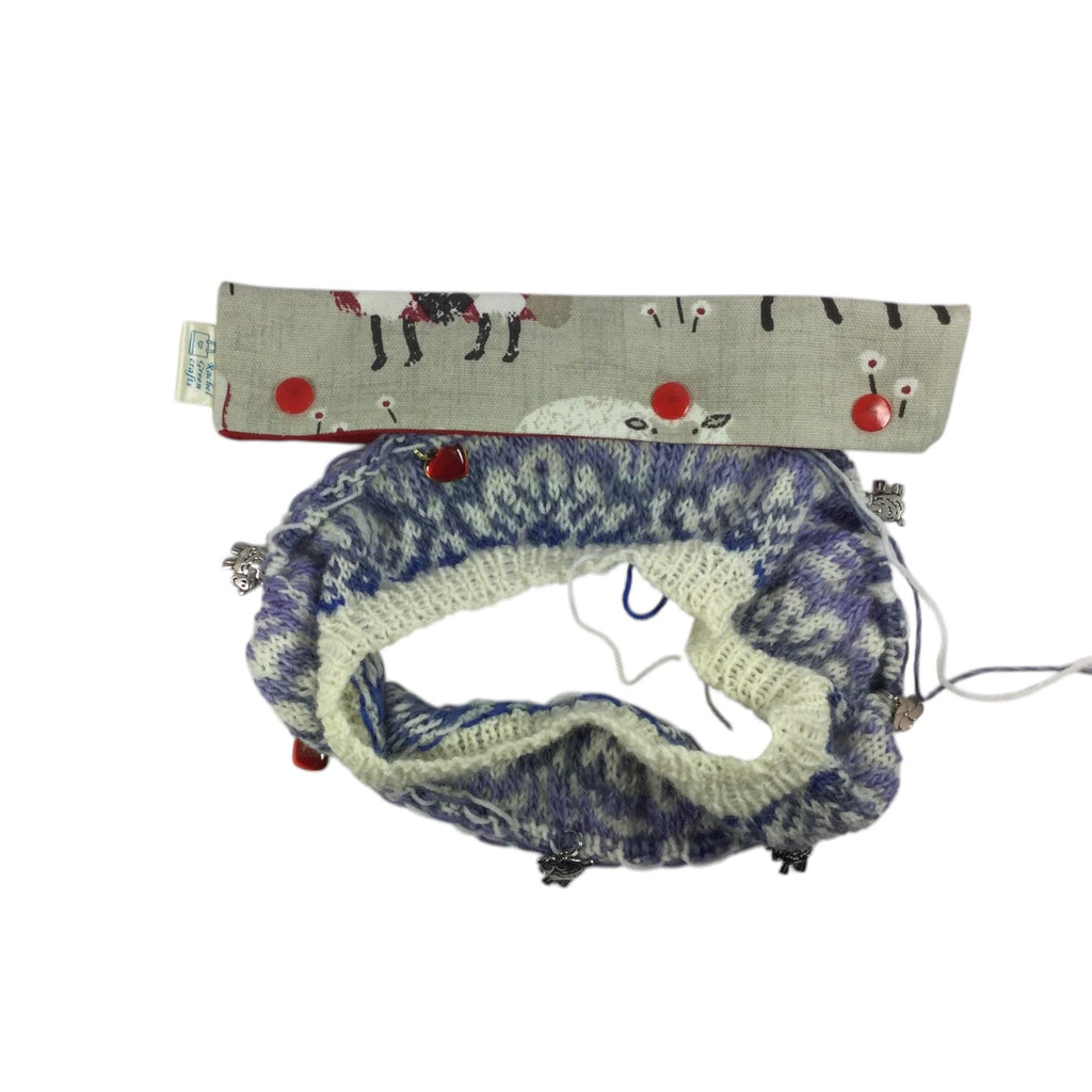 Double pointed knitting needle cosy in Liberty Fabric, sock Knitting Needle Case: Floral Project Keeper