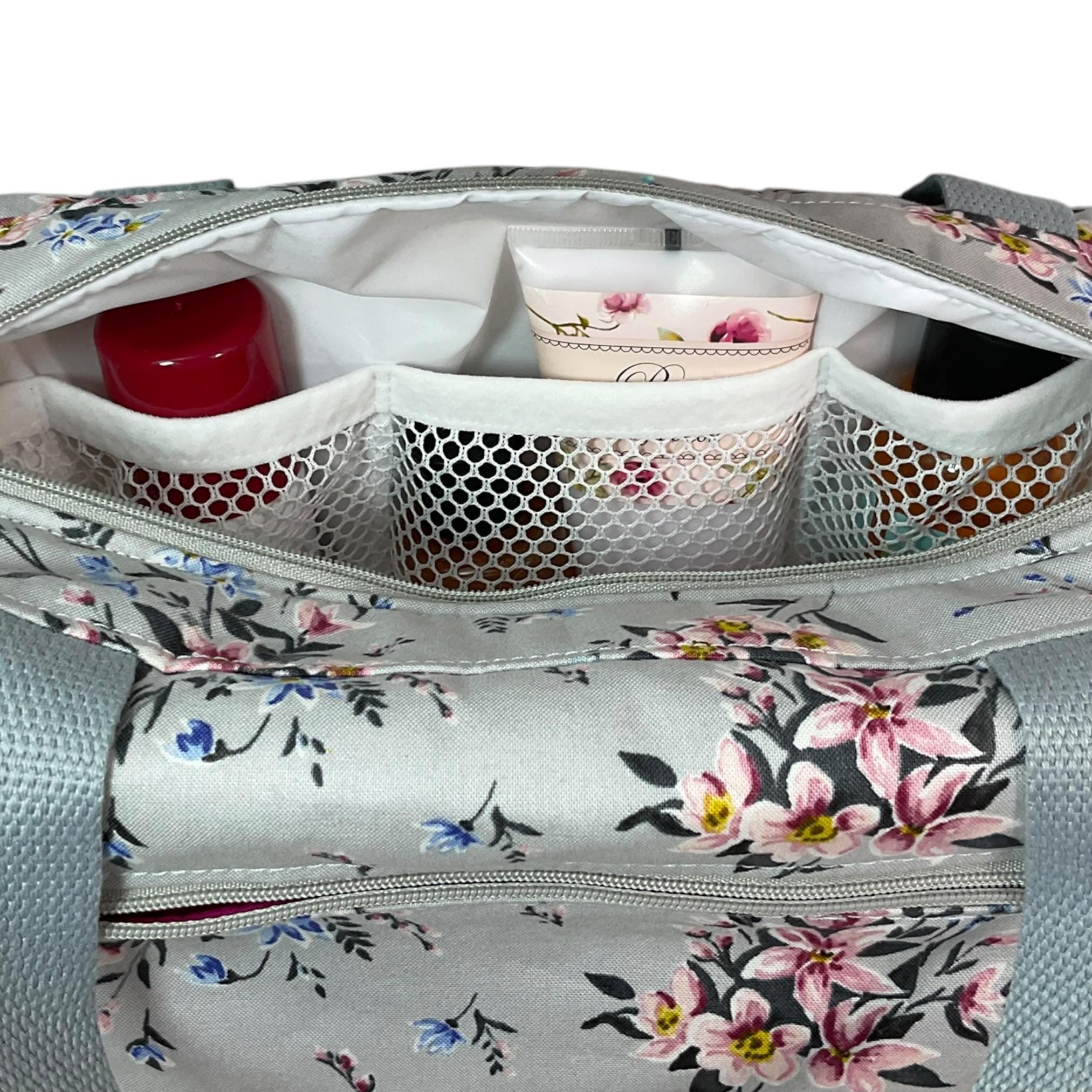 Liberty large toiletries bag with handles and zip pocket, floral Waterproof lined wash pouch, Cosmetics bag, ladies  gift, womens sponge bag