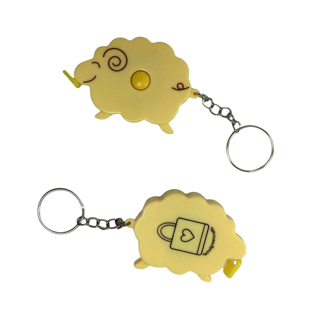 Sheep Tape Measure Keychain: Novelty Knitter Gift, Inches & Centimeters