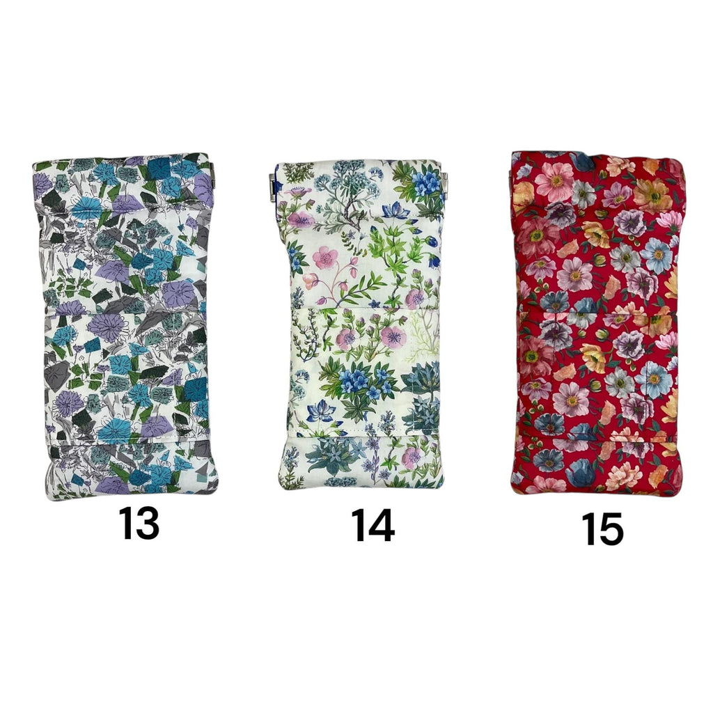 Glasses cases in Liberty floral fabric, snap shut spectacles pouch, sunglasses flex frame, ladies eyeglasses holder, women's gift,
