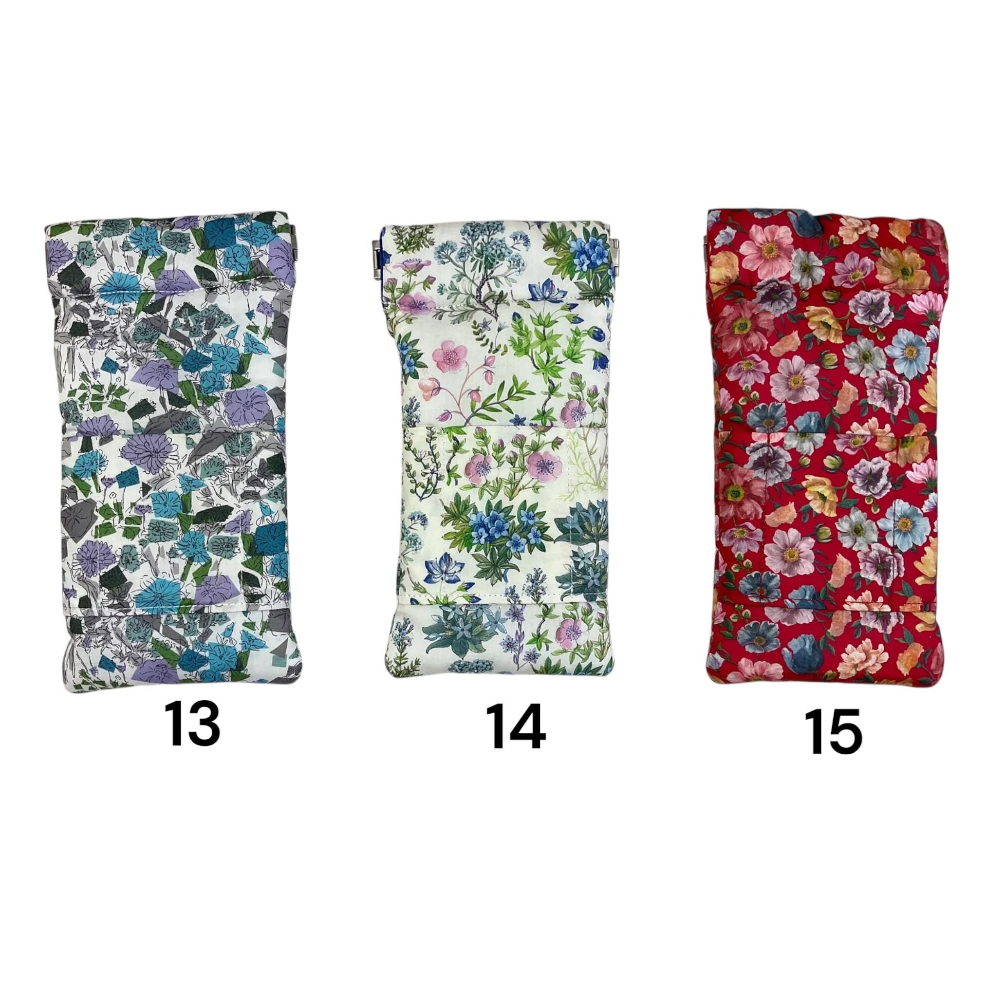 Glasses cases in Liberty floral fabric, snap shut spectacles pouch, sunglasses flex frame, ladies eyeglasses holder, women's gift,