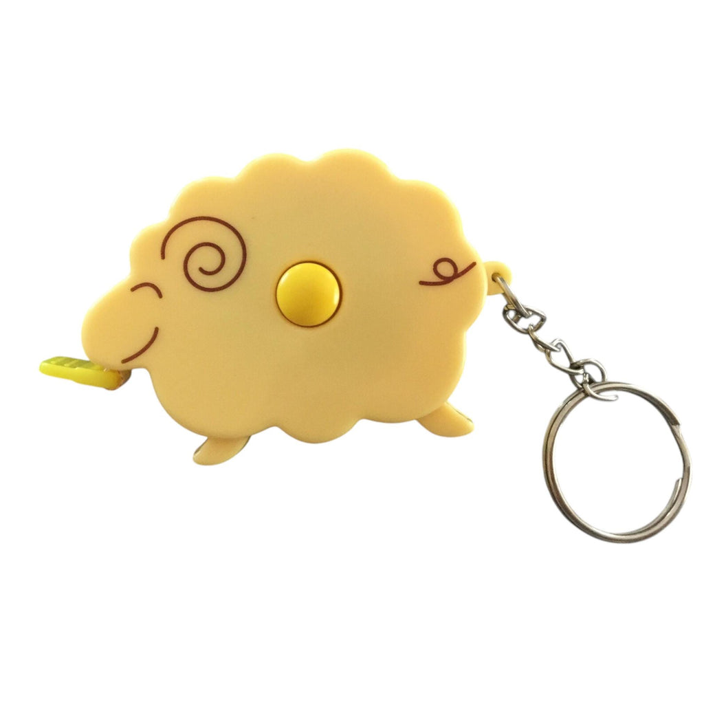 Sheep Tape Measure Keychain: Novelty Knitter Gift, Inches & Centimeters