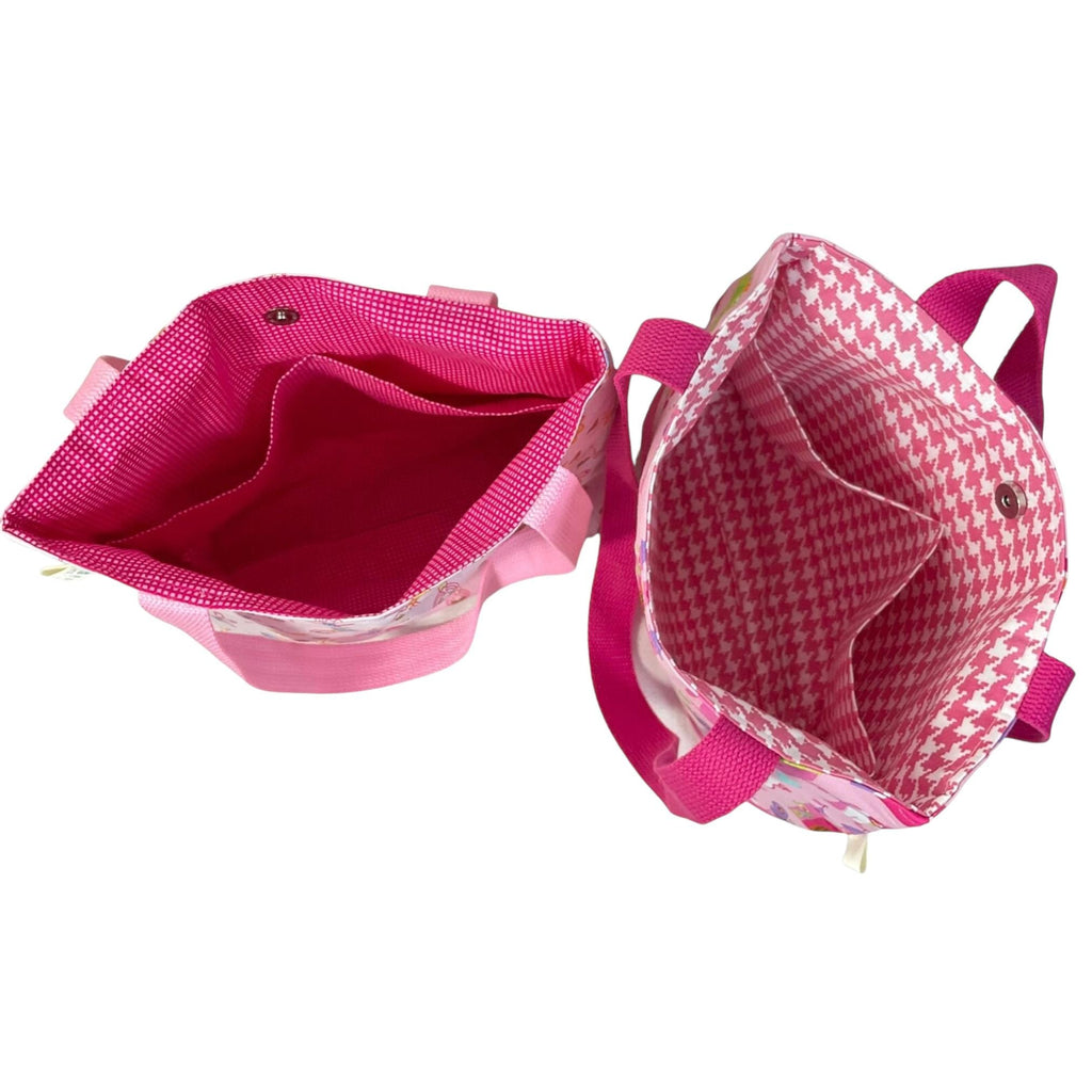 Girls Ballerina Tote Bag: Princess, Fireman Cotton Shoulder Bag