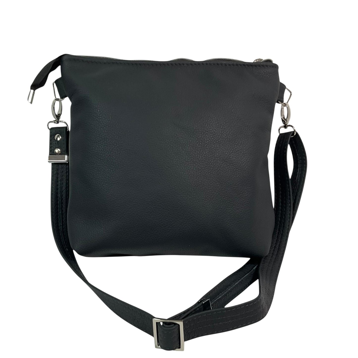Handbag in genuine leather and Harris tweed