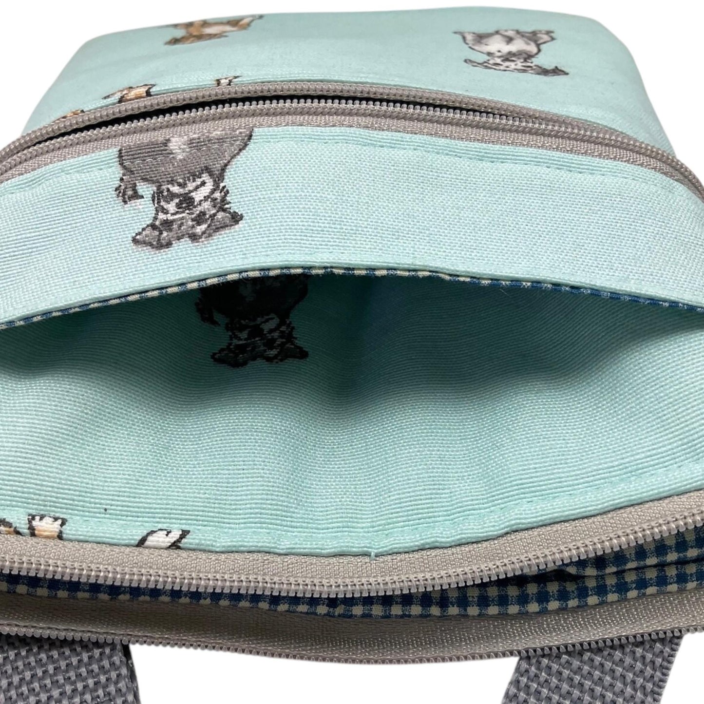 Dog print slim phone shoulder bag